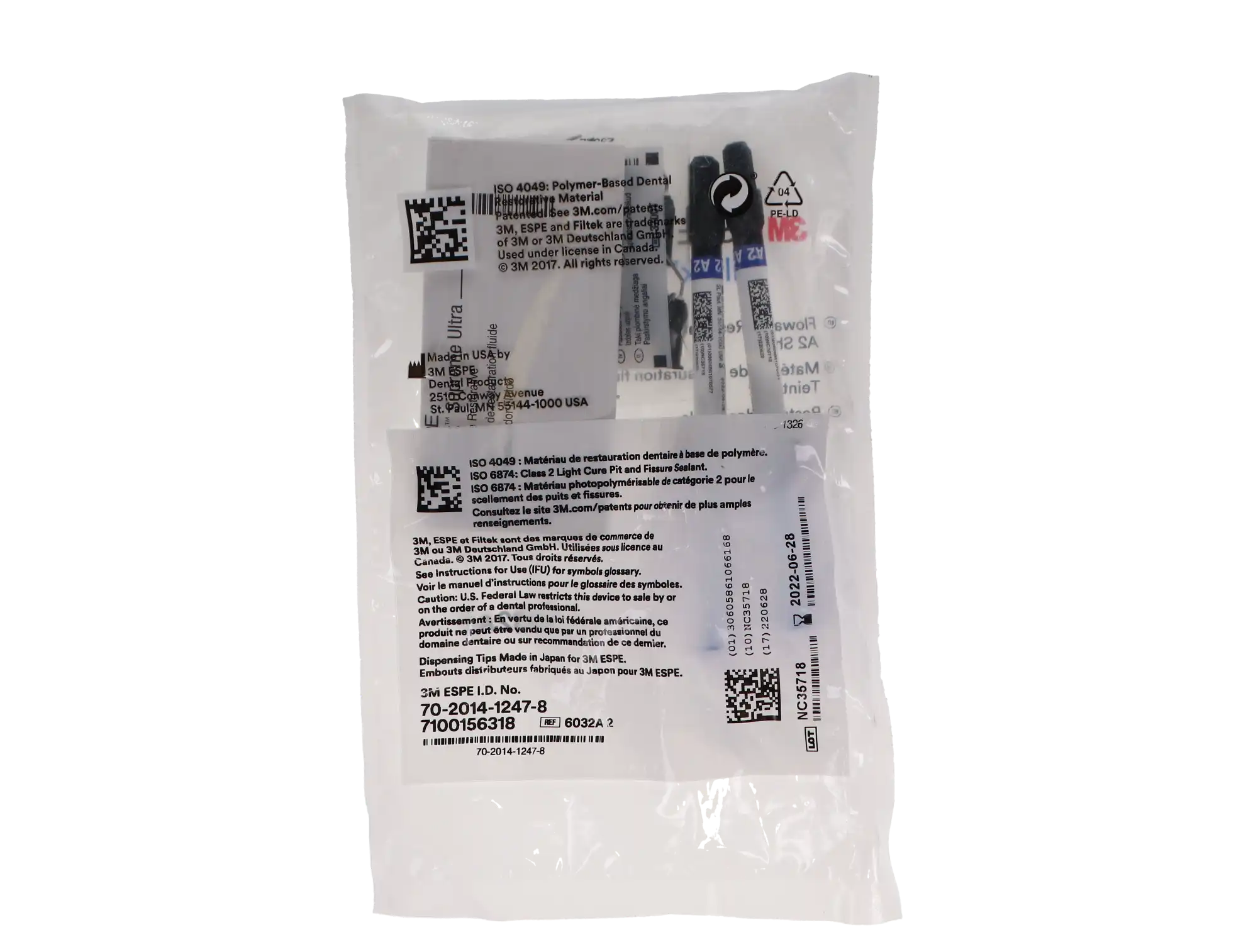 Filtek Supreme Ultra Flowable Composite, Syringe Refill, 2 g, Shade A2, 2/Pk thumbnail 4