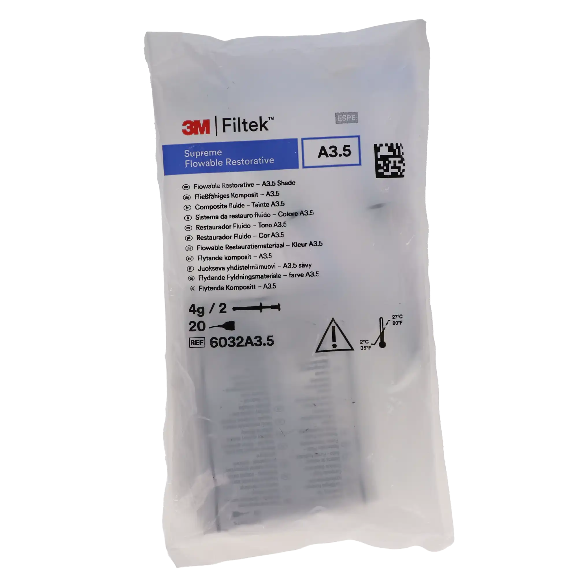Filtek Supreme Ultra Flowable Composite, Syringe Refill, 2 g, Shade A3.5, 2/Pk thumbnail 4