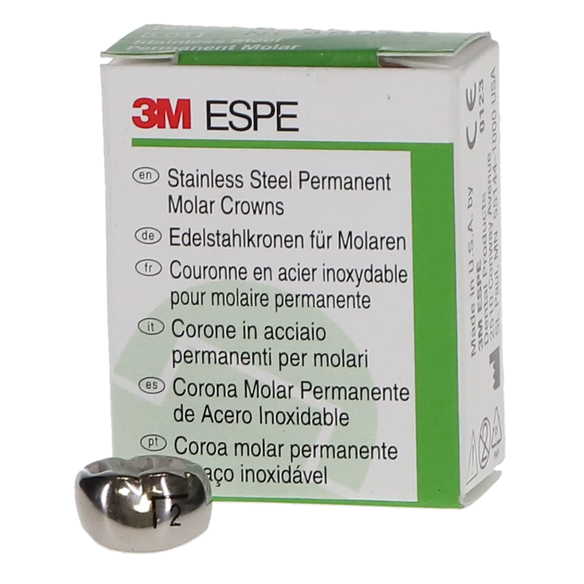 3M™ ESPE™ Stainless Steel Permanent Molar Crown, Size 6LL2, Lower Left First Permanent Molar, Box of 5 thumbnail 9