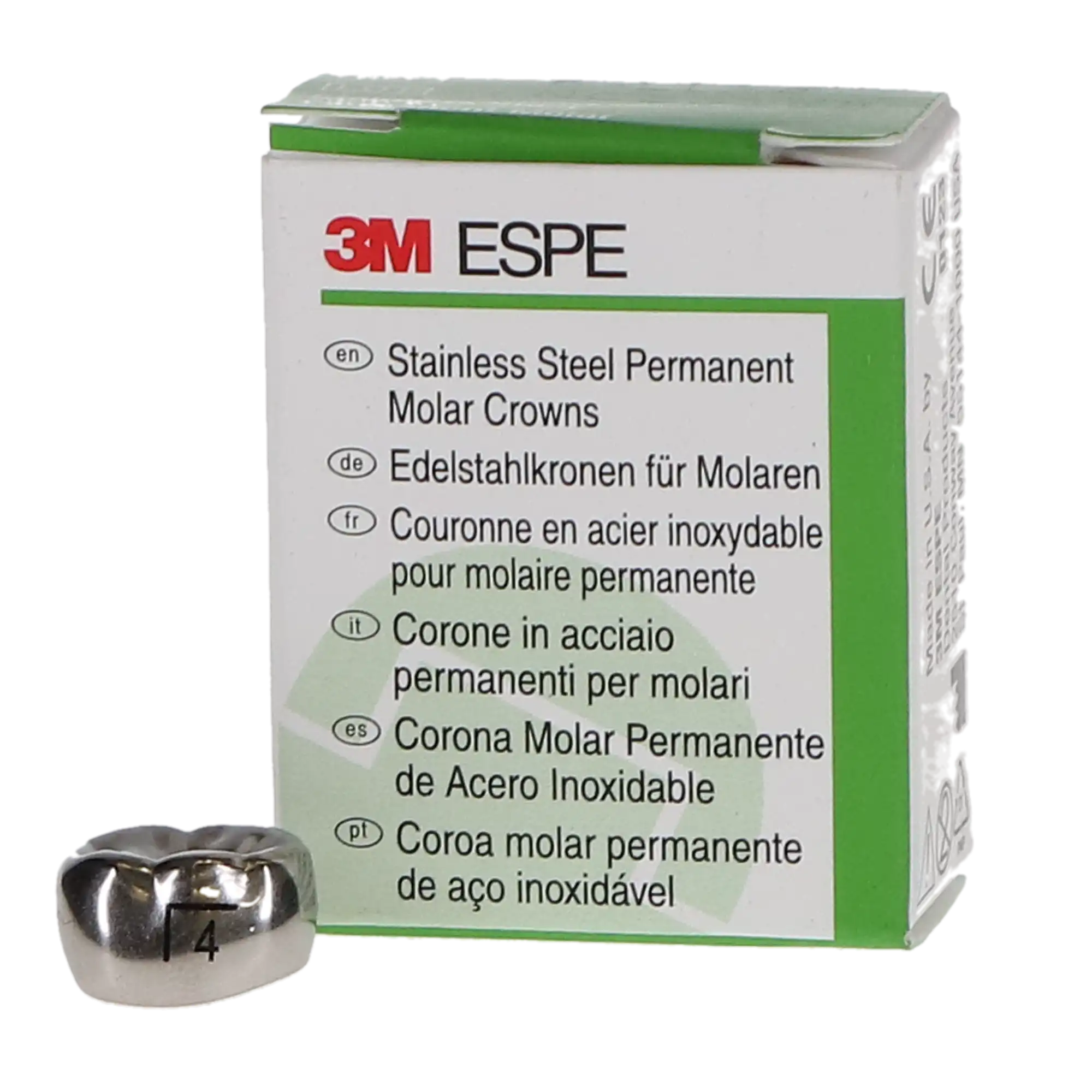 3M™ ESPE™ Stainless Steel Permanent Molar Crown, Size 6LL4, Lower Left First Permanent Molar, Box of 5 thumbnail 9