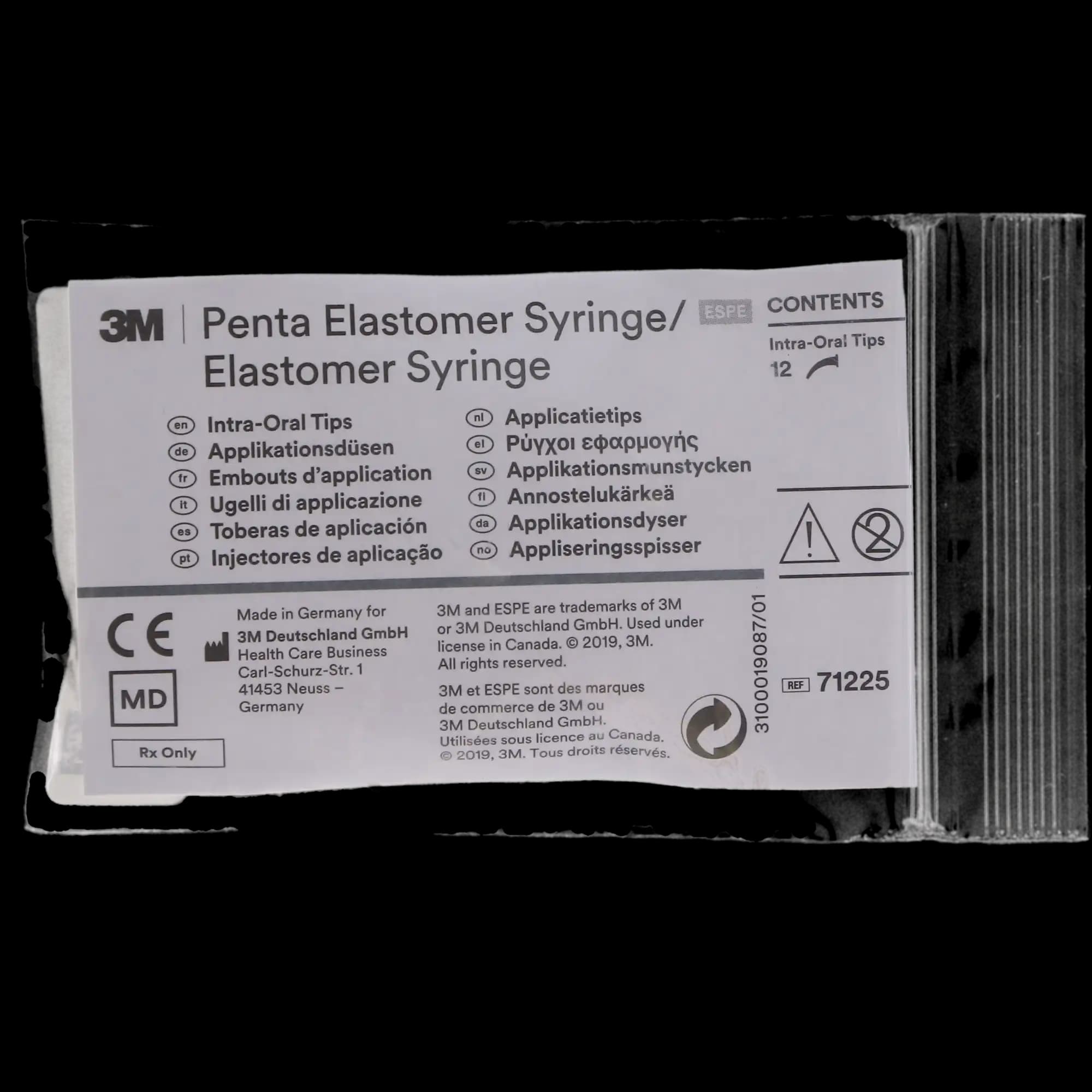 3M Penta Elastomer Syringe Intraoral Tips, Curved, Clear, 12/Pk, 71225 thumbnail 5