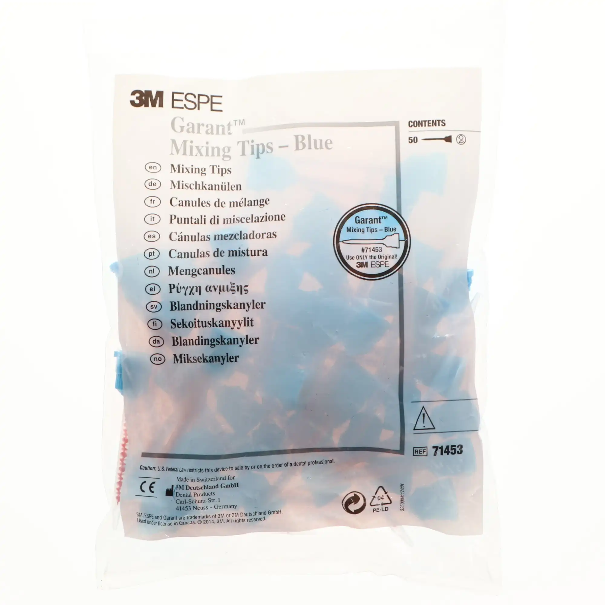 3M Garant Mixing Tips, Blue, Refill, 50/Pk, 71453 thumbnail 2