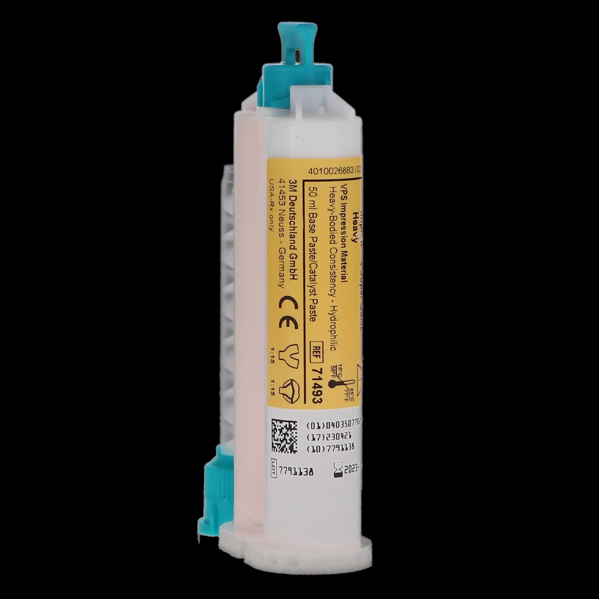3M Imprint 4 VPS Impression Material, Garant Cartridge Refill, Heavy Body, Super Quick, 50 ml, Yellow, Mint Flavor, 4/Pk, 71493 thumbnail 3
