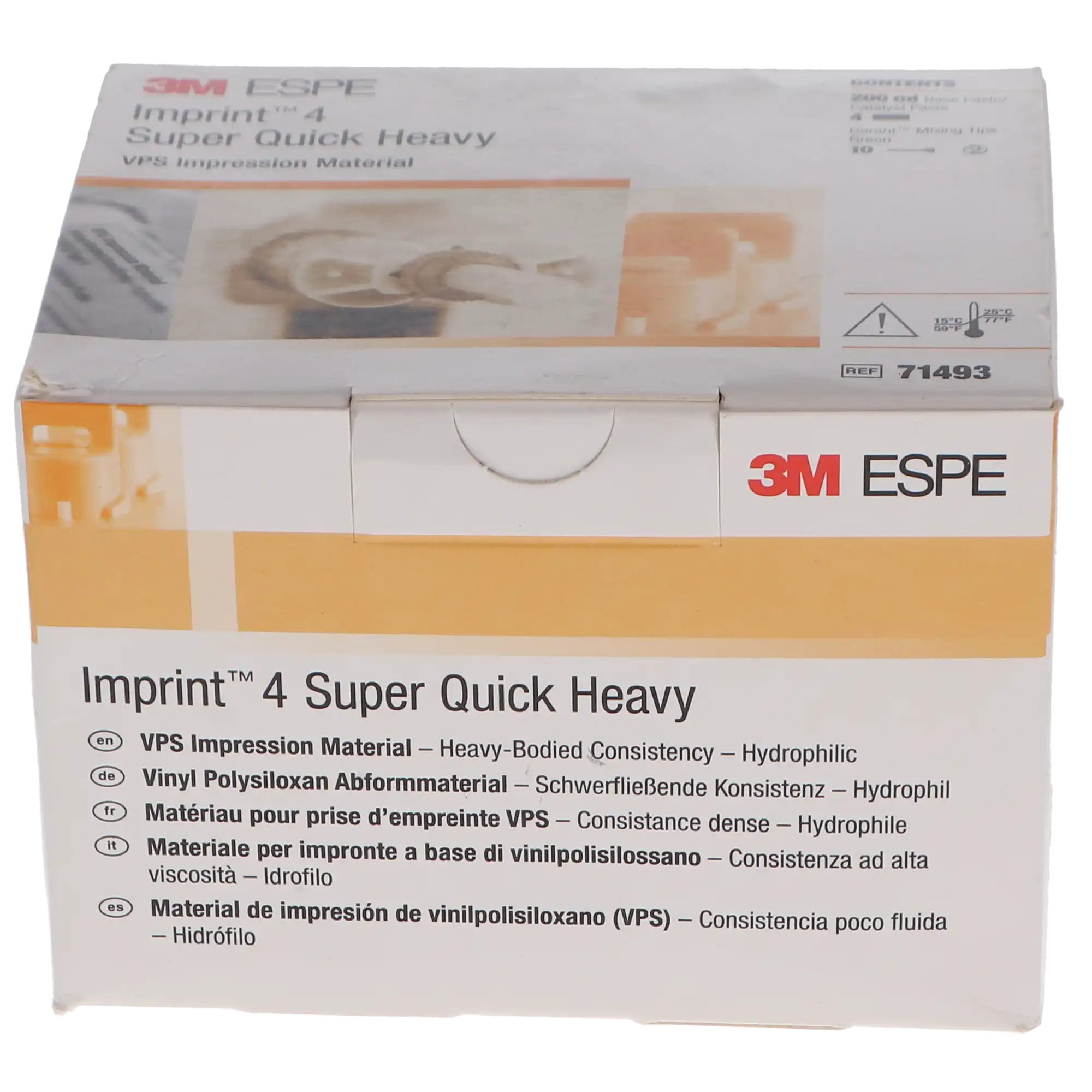 3M Imprint 4 VPS Impression Material, Garant Cartridge Refill, Heavy Body, Super Quick, 50 ml, Yellow, Mint Flavor, 4/Pk, 71493 thumbnail 5