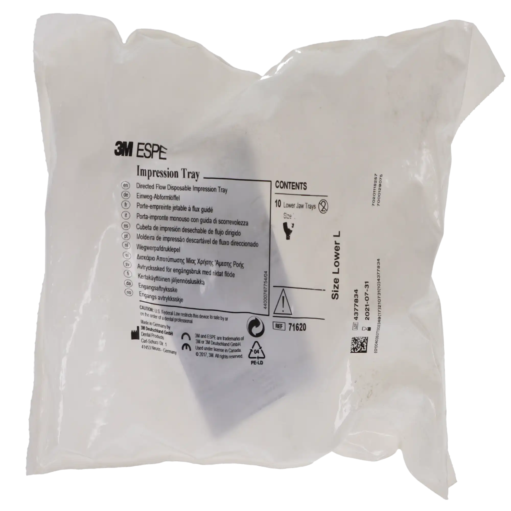 3M Directed Flow Disposable Impression Tray, Large Lower, Refill, 10/Pk, 71620 thumbnail 5