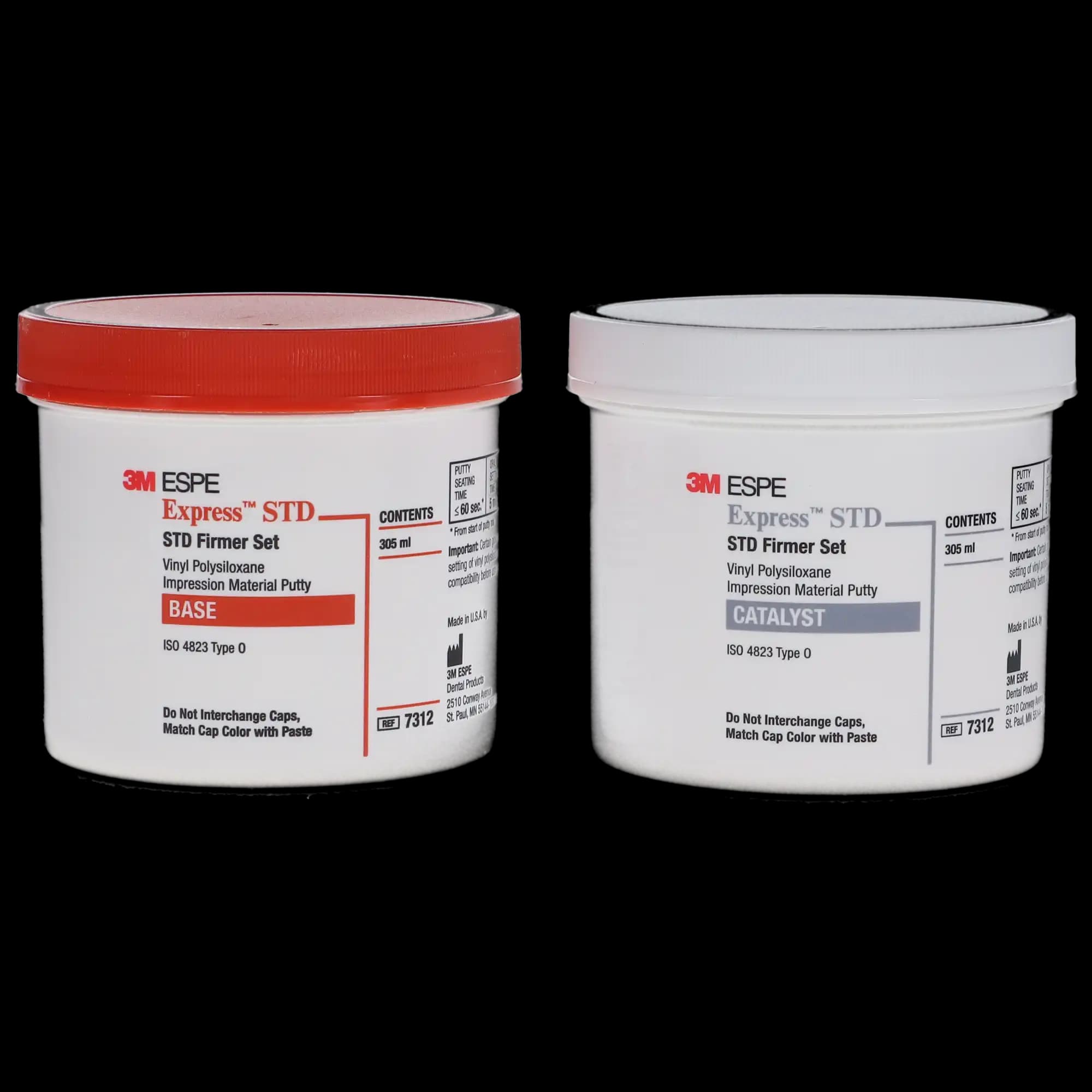 3M Express STD VPS Impression Material Putty Kit, Firm Set, 610 mL (2 x 305 mL Jars), 7312 thumbnail 6