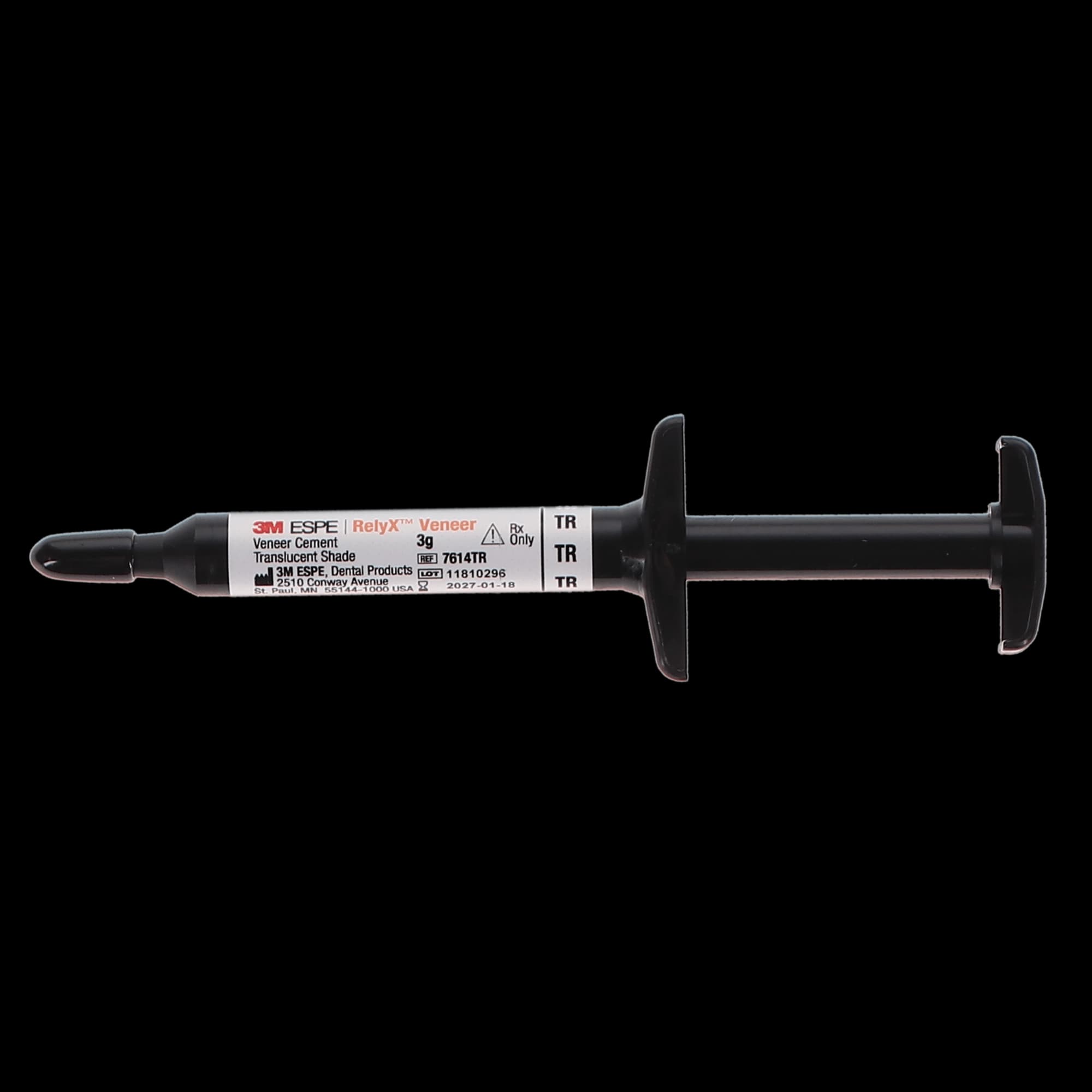 3M RelyX Veneer Cement, Translucent, Light-Cure Resin Cement Syringe Refill, 3 g, 7614TR thumbnail 6
