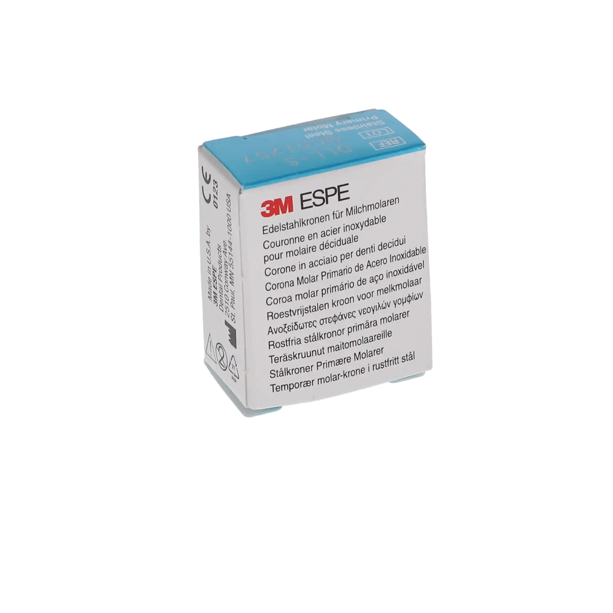 3M™ ESPE™ Stainless Steel Primary Molar Crowns, Size 5, Lower Left First Primary Molar, Box of 5, D-LL-5 thumbnail 4