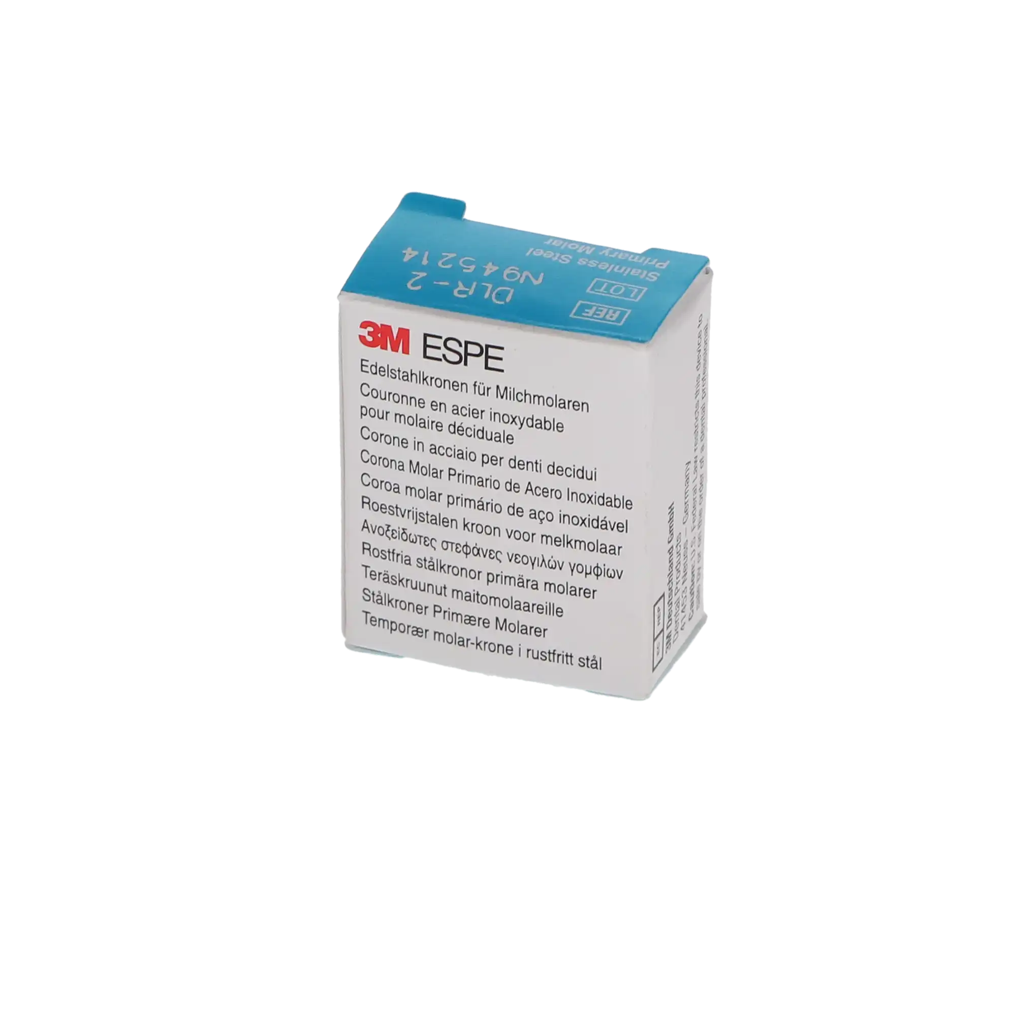 3M™ ESPE™ Stainless Steel Primary Molar Crown, Size 2, Lower Right First Primary Molar, D-LR-2, Box of 5 thumbnail 4