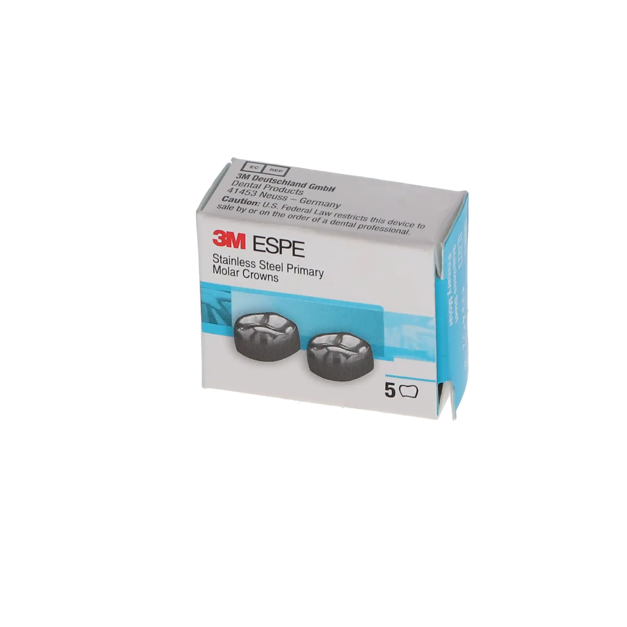 3M™ ESPE™ Stainless Steel Primary Molar Crown, Size 2, Lower Right First Primary Molar, D-LR-2, Box of 5 thumbnail 5