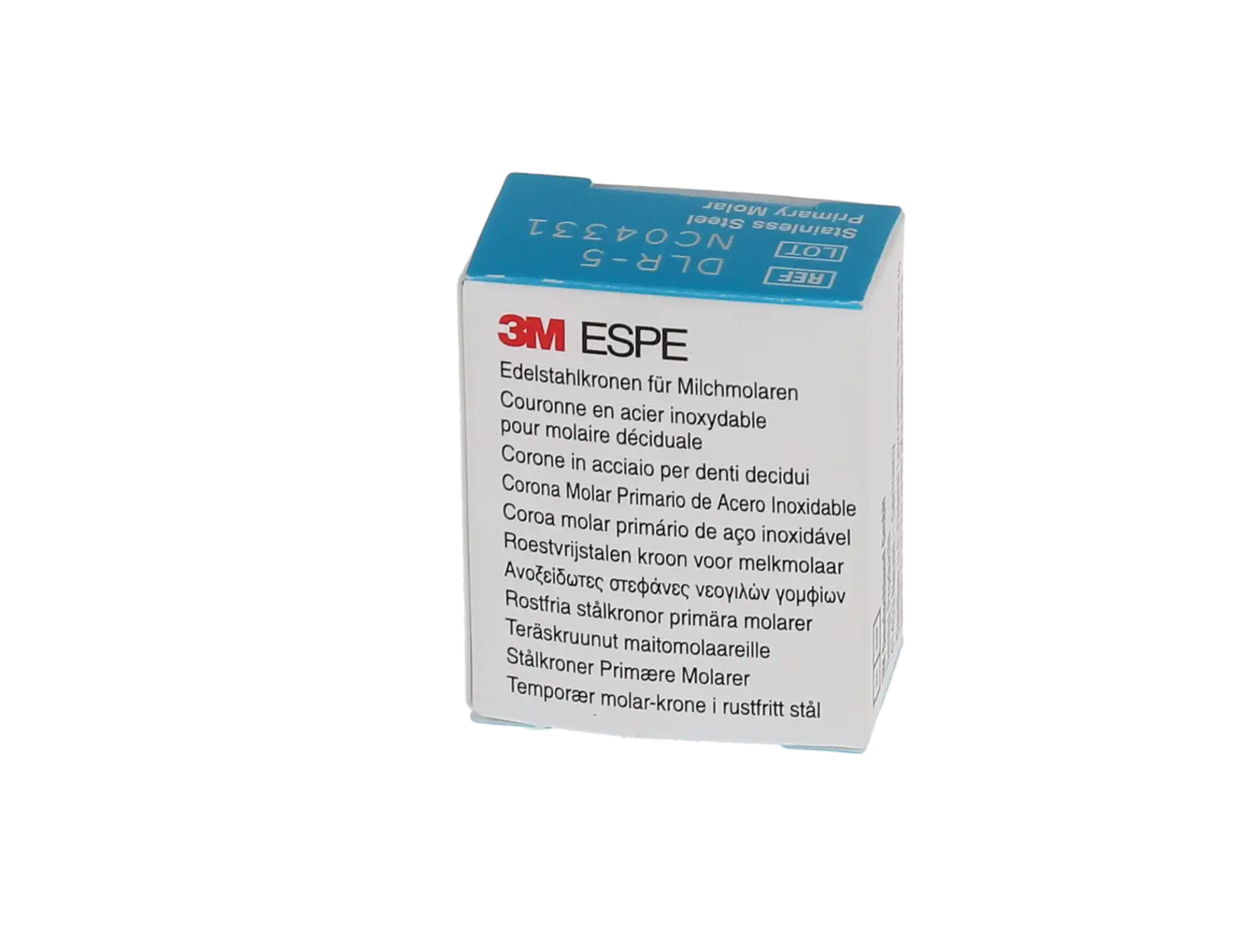 3M ESPE Stainless Steel Primary Molar Crown, First Primary Molar, Lower Right, Size DLR5, Refill Box of 5, D-LR-5 thumbnail 5