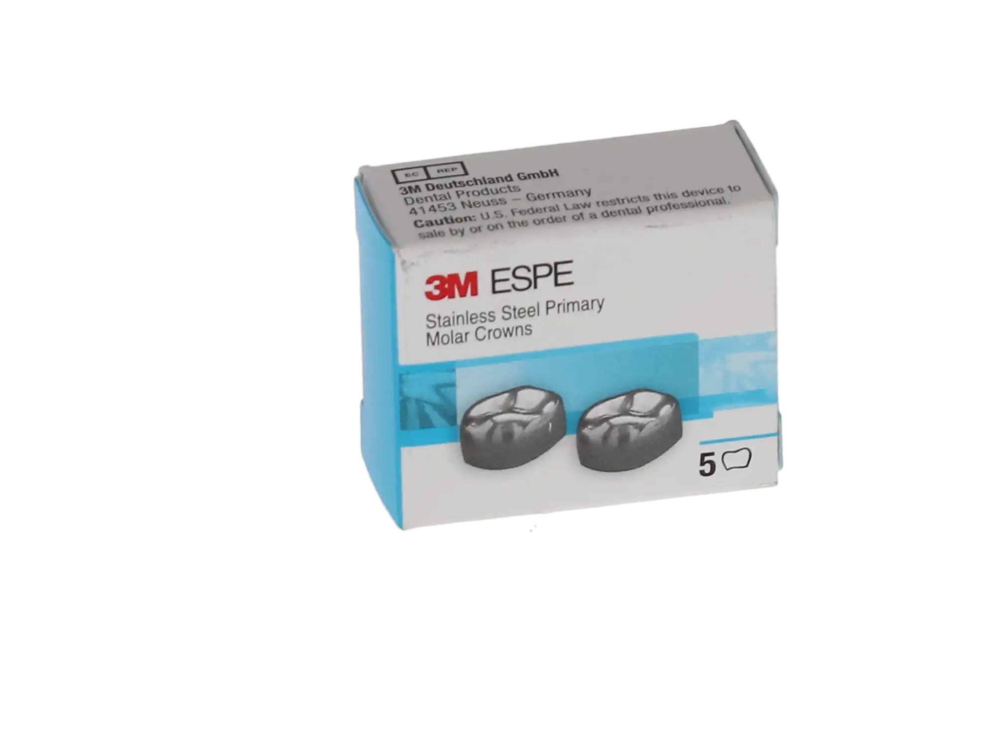 3M™ ESPE™ Stainless Steel Primary Molar Crown, Size DUL5 (Upper Left First Primary Molar), Box of 5 thumbnail 4
