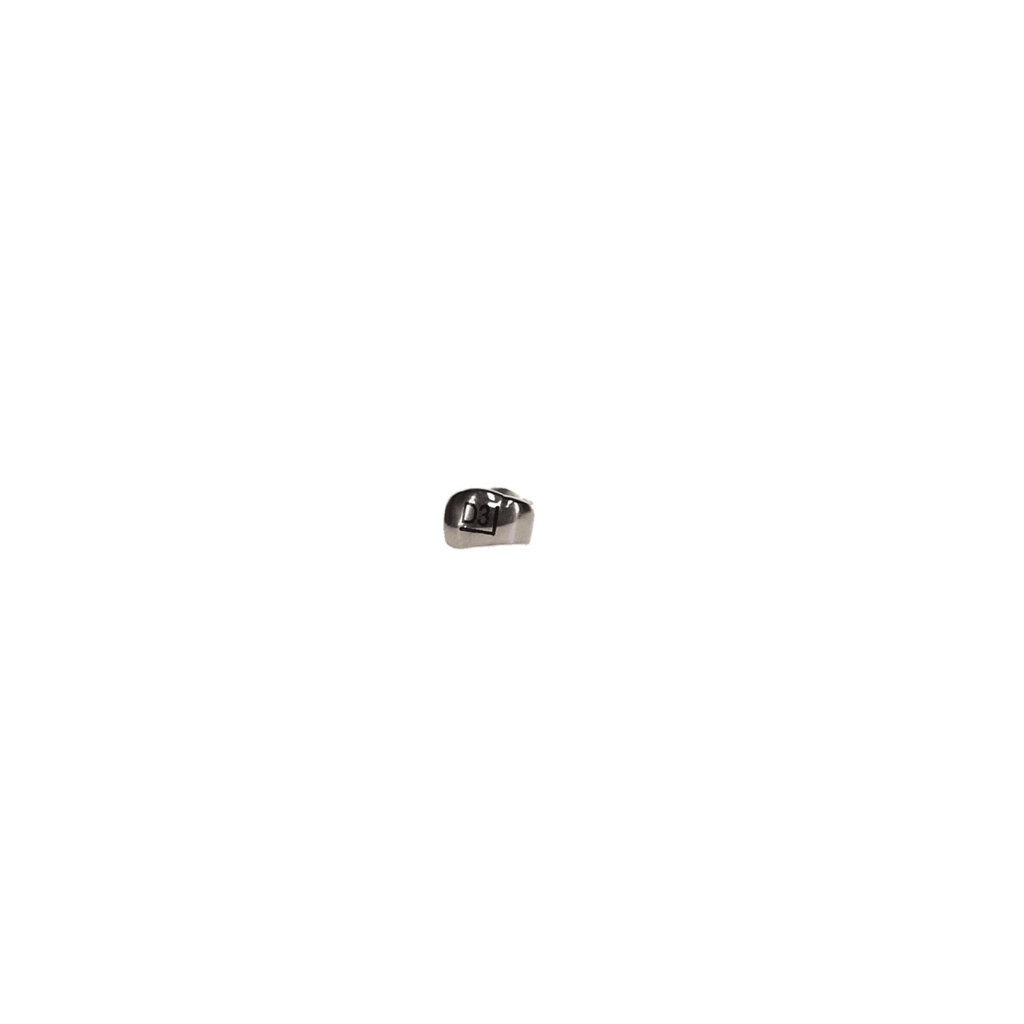 3M™ ESPE™ Stainless Steel Primary Molar Crown, Size 3, Upper Right First Primary Molar, D-UR-3, Box of 5 - 3M™ ESPE™ SS Crowns Size DUR3 1st Primary Molar Box of 5 - Image 1
