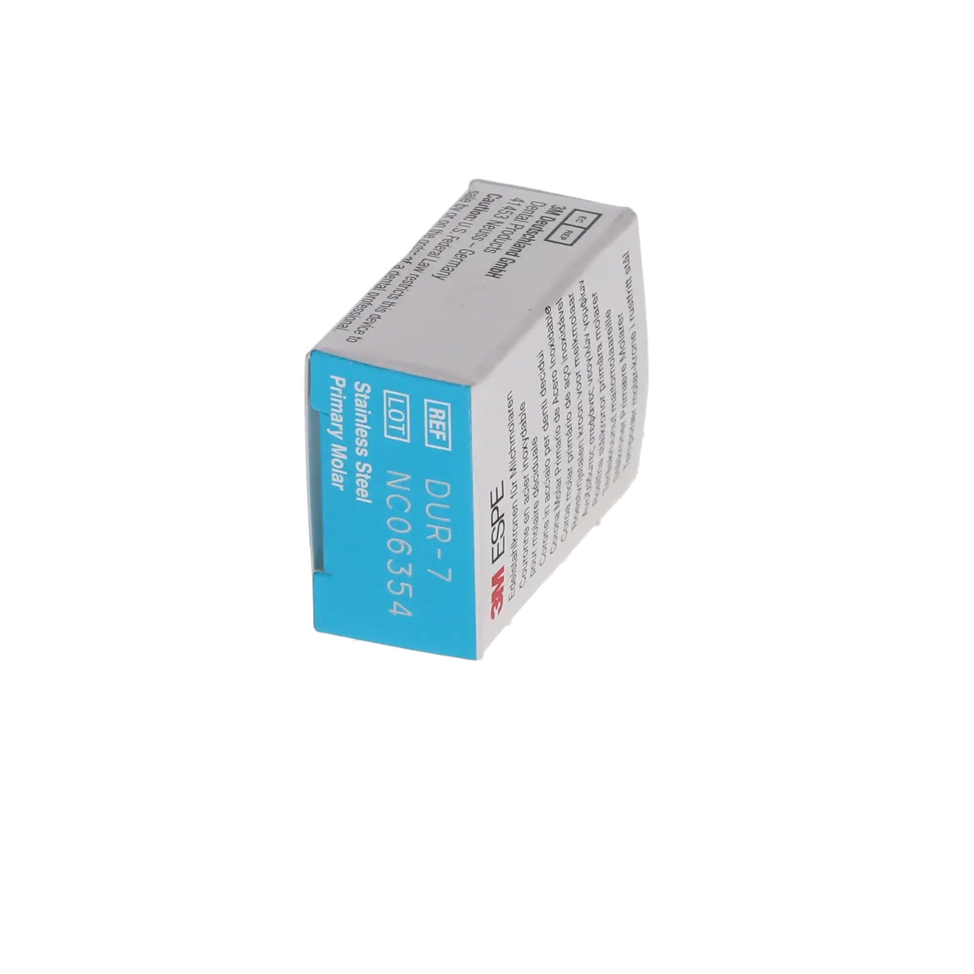 3M™ ESPE™ Stainless Steel Primary Molar Crown, Size 7, Upper Right First Primary Molar, D-UR-7, Box of 5 thumbnail 5