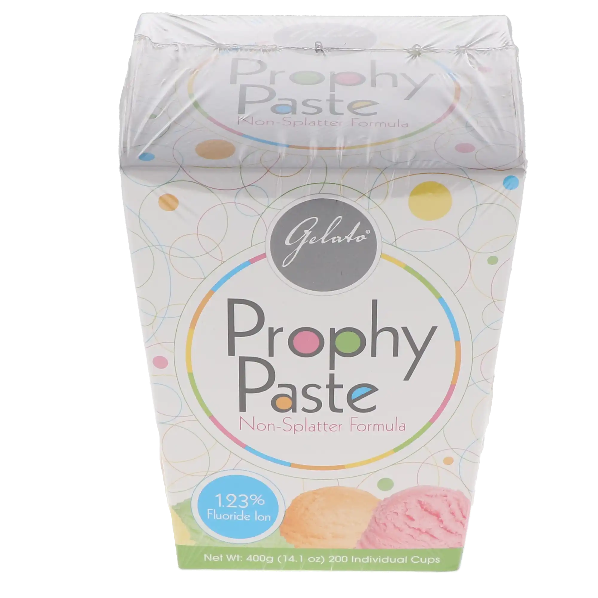 3D Dental Prophy Paste Cups, Medium Grit, Pina Colada Flavor, 1.23% APF, 200/Pk, PP-PCM thumbnail 4