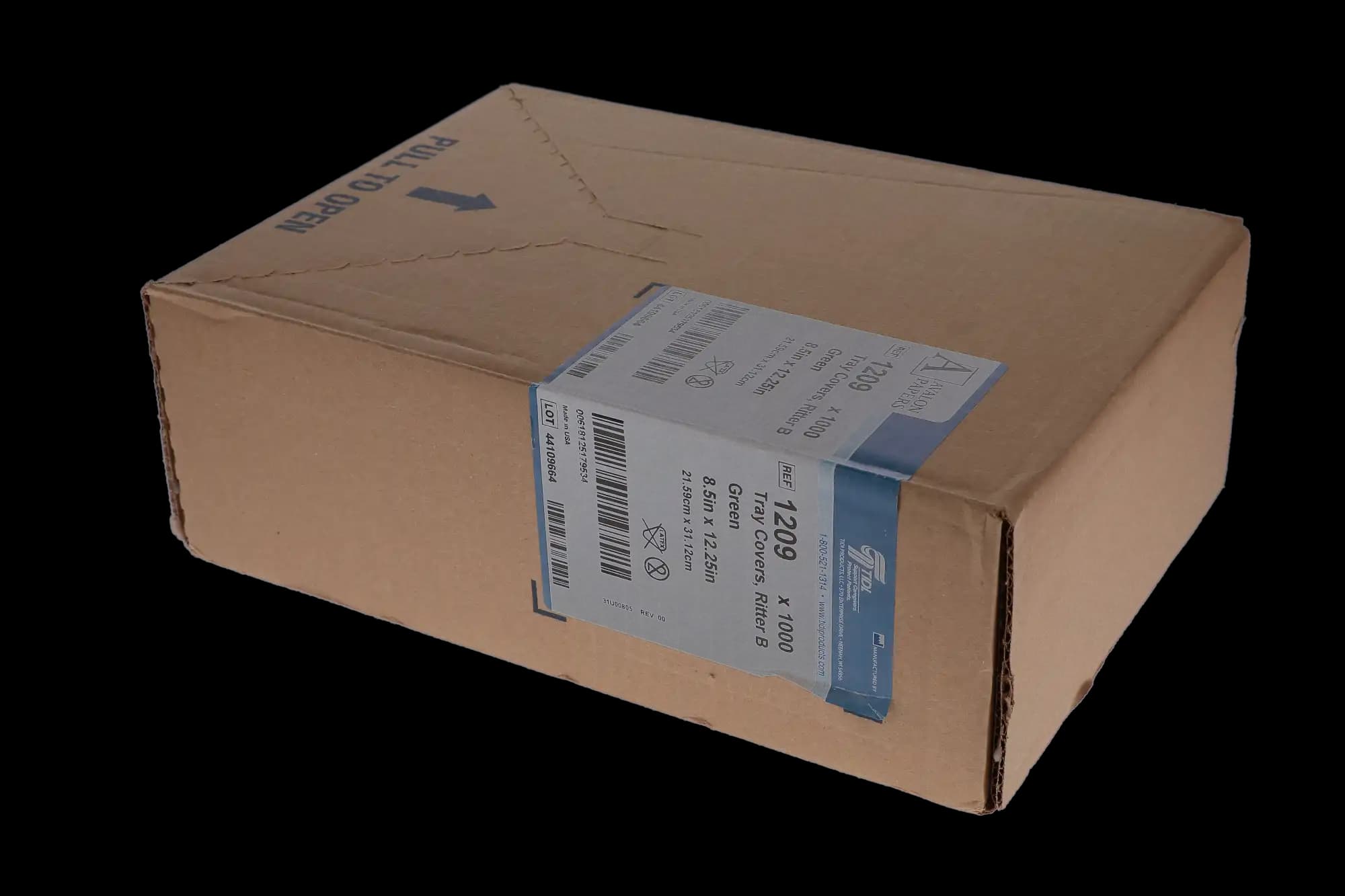 Disposable Paper Tray Covers, Ritter #B, 8.5" x 12.25", Green, 1000/Pk, PTC-G thumbnail 4