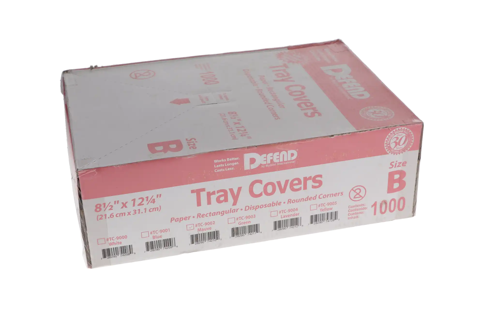 Disposable Paper Tray Covers, Ritter #B, 8.5" x 12.25", Mauve, 1000/Pk, PTC-M thumbnail 5