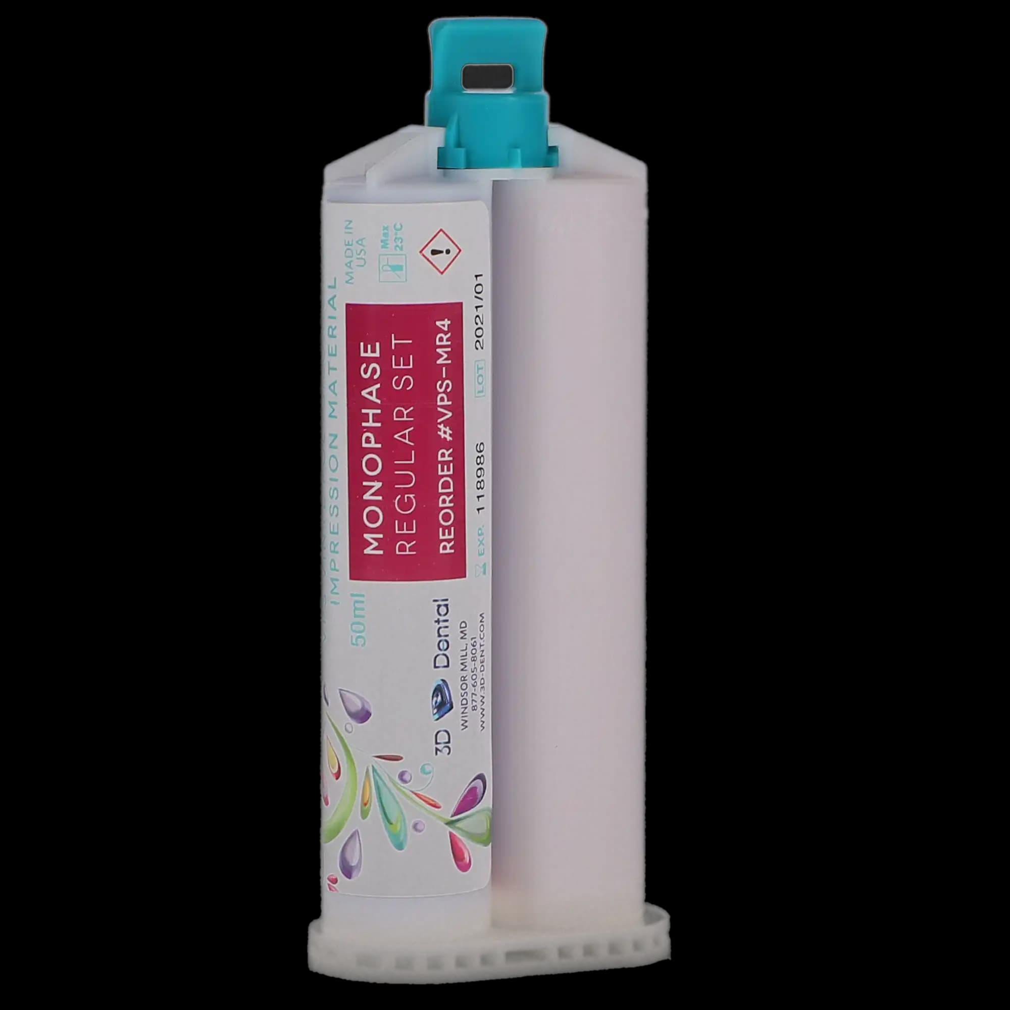 Mimic VPS Impression Material, Monophase Body, Regular Set, 50 ml Cartridges, 4/Pk, VPS-MR-4 - Mimic VPS Impression Material, Monophase Body, Regular Set, 50 ml, 4/Pk, VPS-MR-4 - Image 1