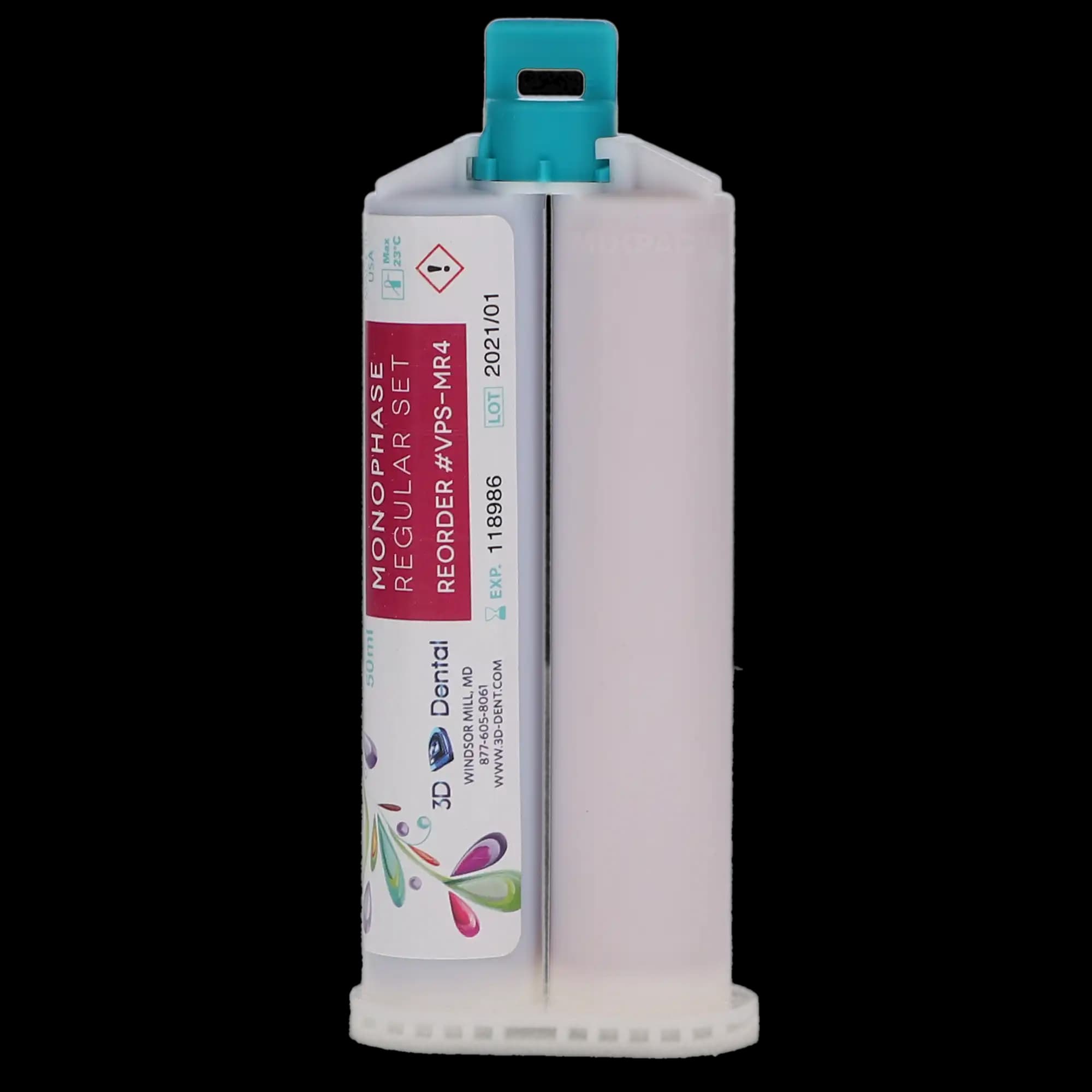 Mimic VPS Impression Material, Monophase Body, Regular Set, 50 ml Cartridges, 4/Pk, VPS-MR-4 thumbnail 5