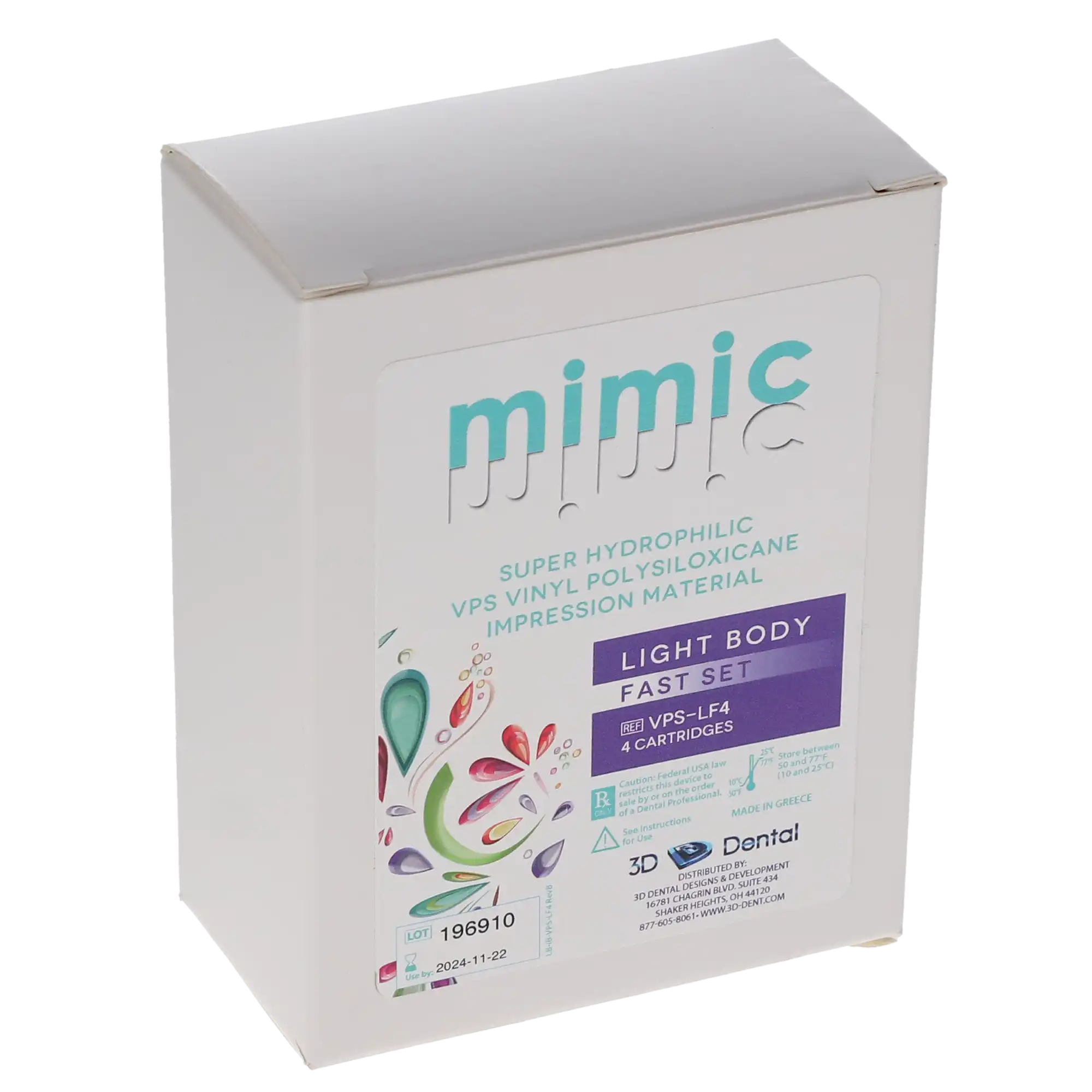 Mimic VPS Impression Material, Light Body, Fast Set, 50 ml Cartridges, 4/Pk, VPS-LF-4 thumbnail 5