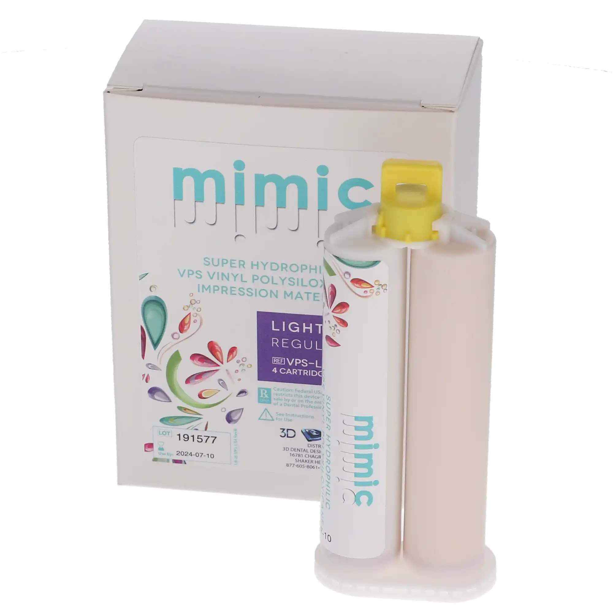 Mimic VPS Impression Material, Light Body, Regular Set, 50 ml Cartridges, 4/Pk, VPS-LR-4 thumbnail 3