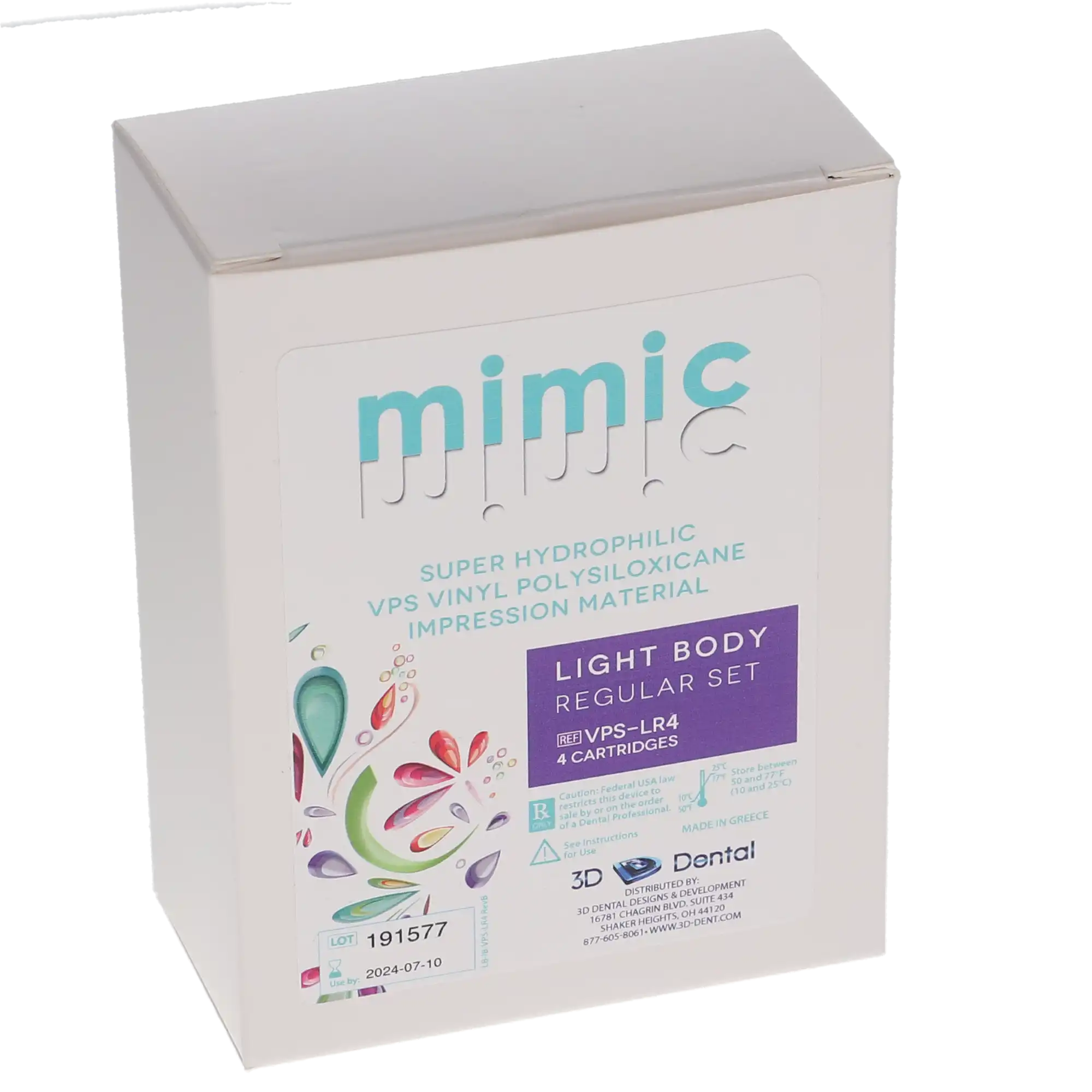 Mimic VPS Impression Material, Light Body, Regular Set, 50 ml Cartridges, 4/Pk, VPS-LR-4 thumbnail 4
