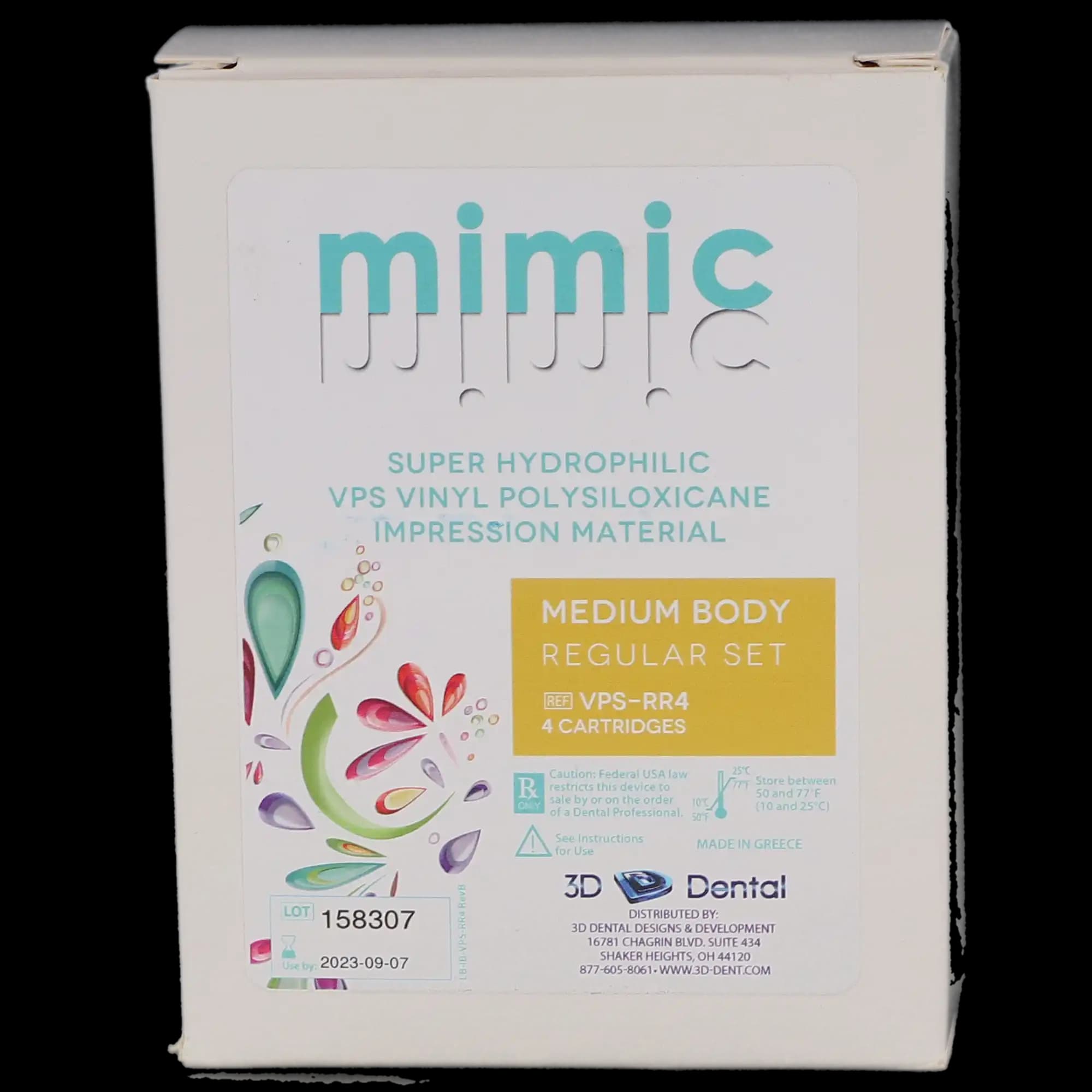 Mimic VPS Impression Material, Medium Body, Regular Set, 50 ml Cartridges, 4/Pk, VPS-RR-4 thumbnail 4