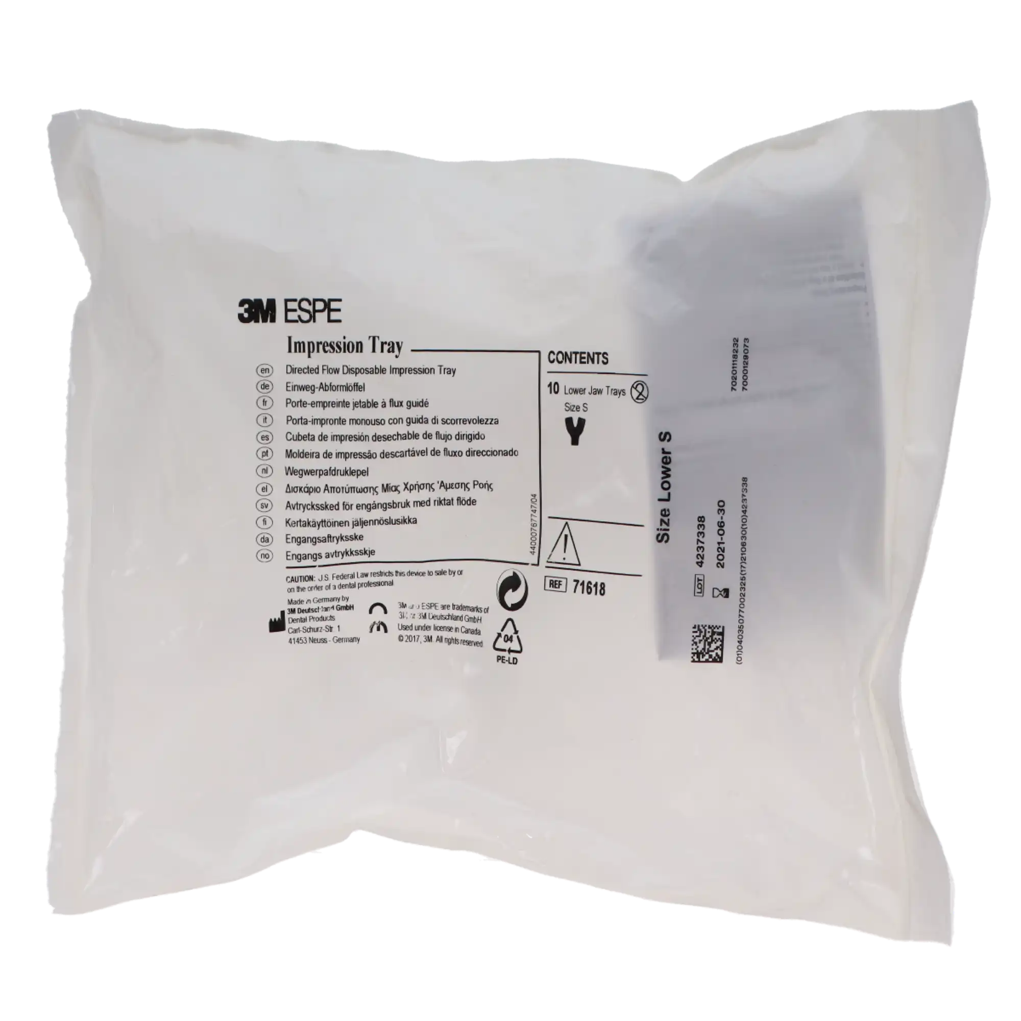 Directed Flow Disposable Plastic Impression Trays, Refill, Small, Lower, 10/Pk, 71618 thumbnail 4