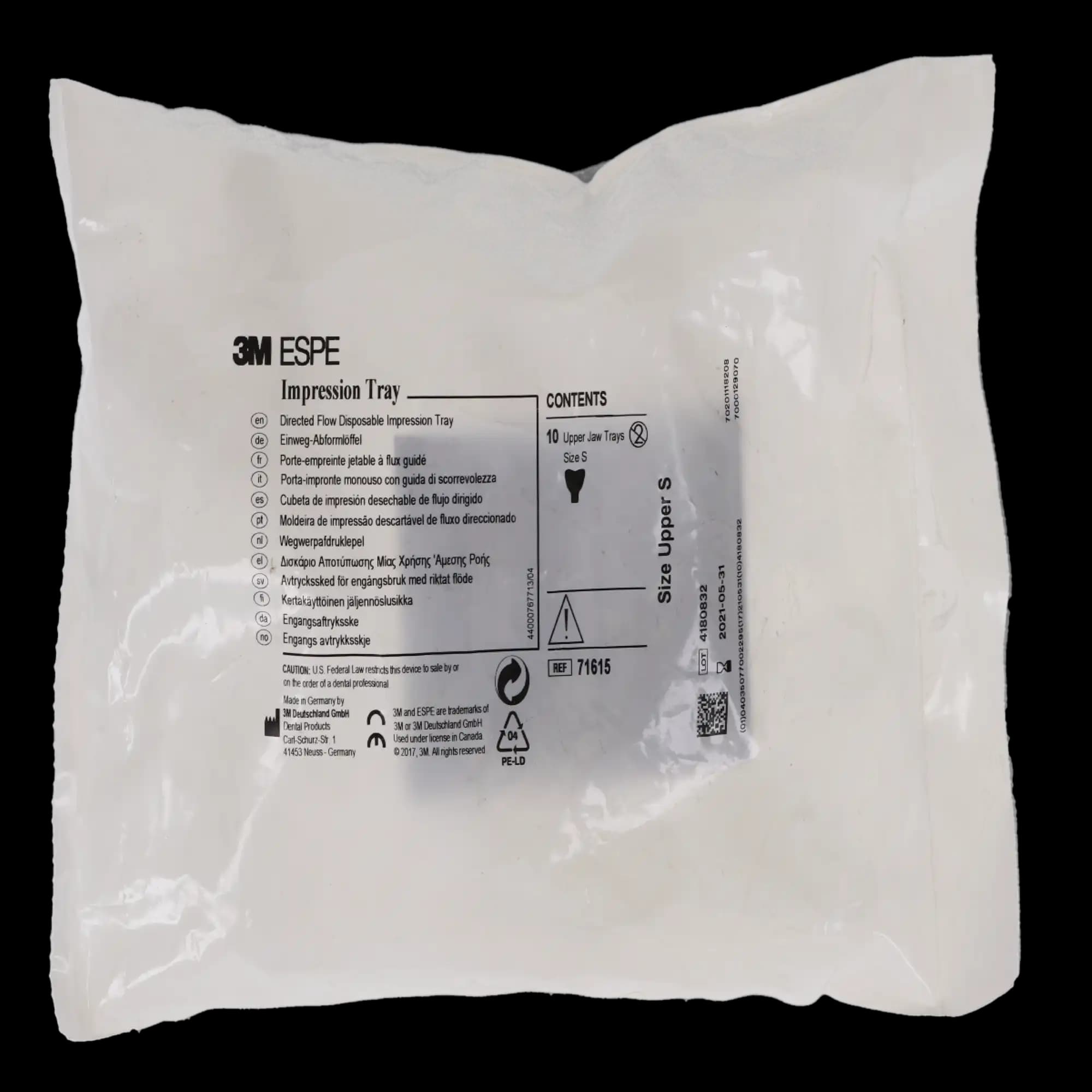 Directed Flow Disposable Plastic Impression Trays, Refill, Small, Upper, 10/Pk, 71615 thumbnail 4