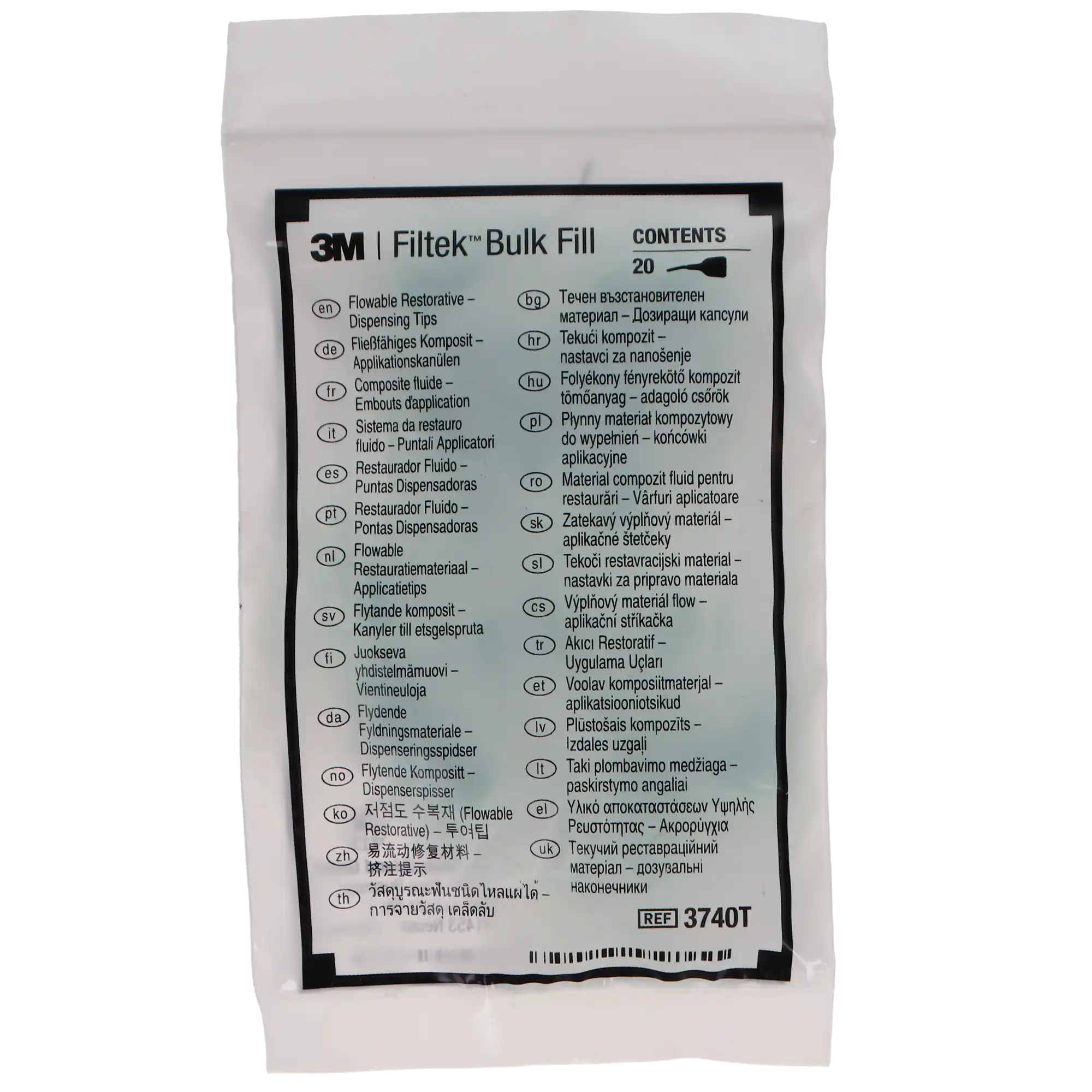 3M Filtek Bulk Fill Flowable Restorative Dispensing Tips, 19 Gauge, Green, 20/Pk, 3740T thumbnail 7
