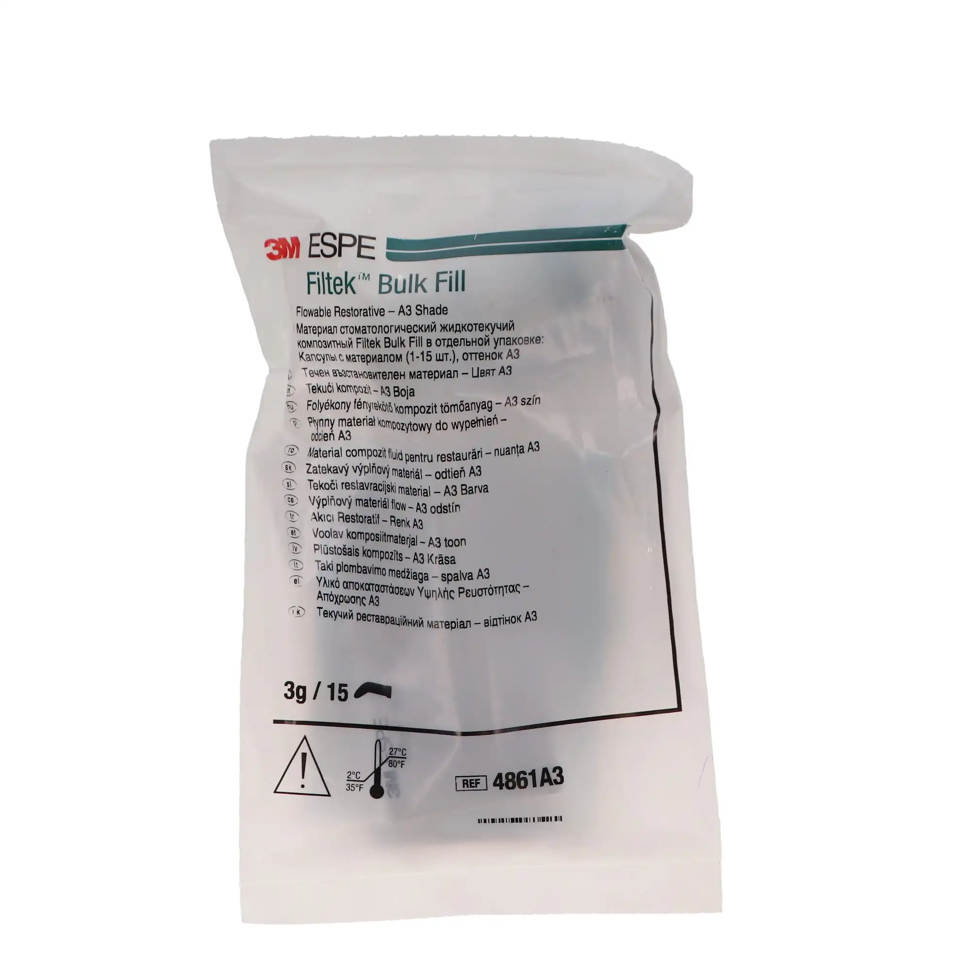 3M Filtek Bulk Fill Flowable Restorative Capsules, Shade A3, 0.2 g, 15/Pkg, 4861A3 thumbnail 8
