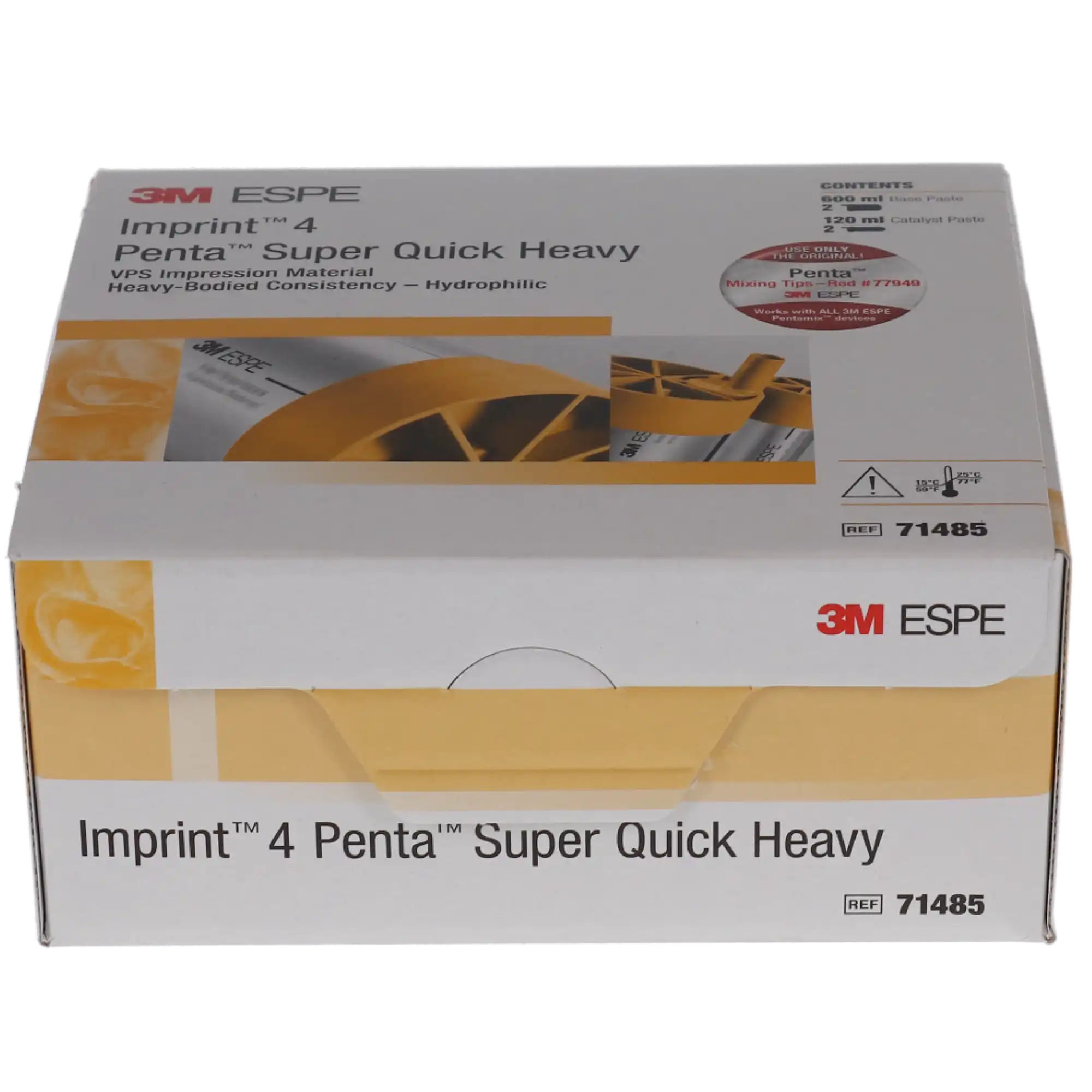 3M™ Imprint™ 4 Penta™ Super Quick Heavy Body VPS Impression Material Refill, 71485, 2 x 300 mL Base + 2 x 60 mL Catalyst thumbnail 5