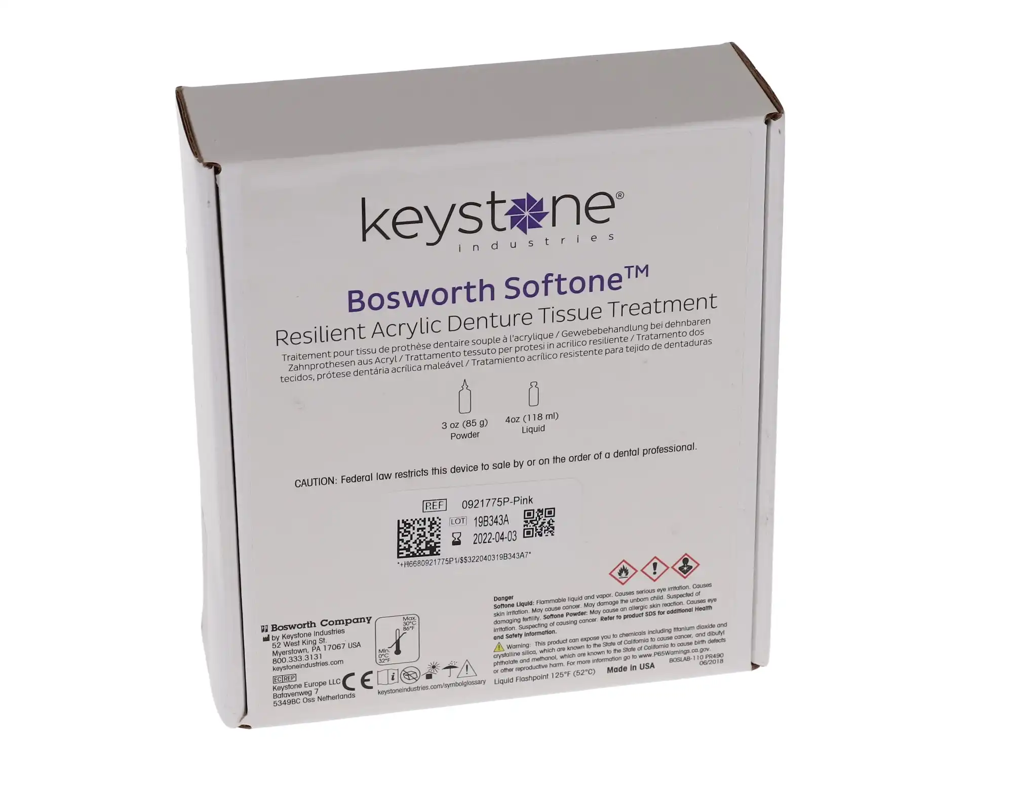 Softone Resilient Acrylic Denture Tissue Treatment, P&L Standard Pack, Pink, 921775P thumbnail 5