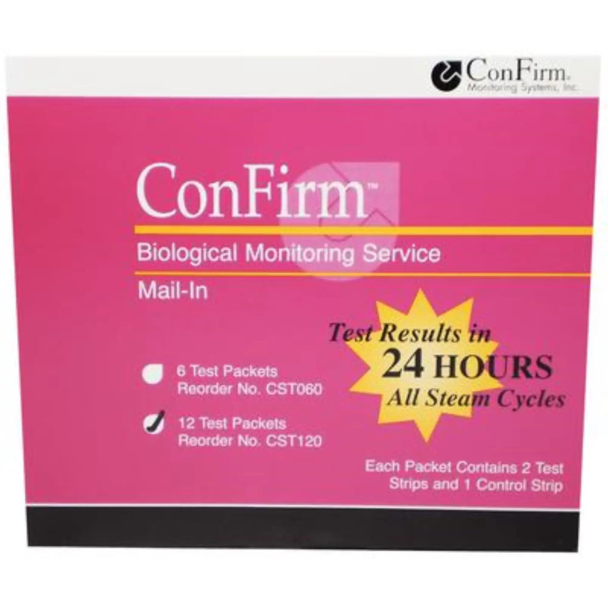 Crosstex ConFirm Mail-In Sterilizer Monitoring Service, 12 Tests, CST120 thumbnail 5