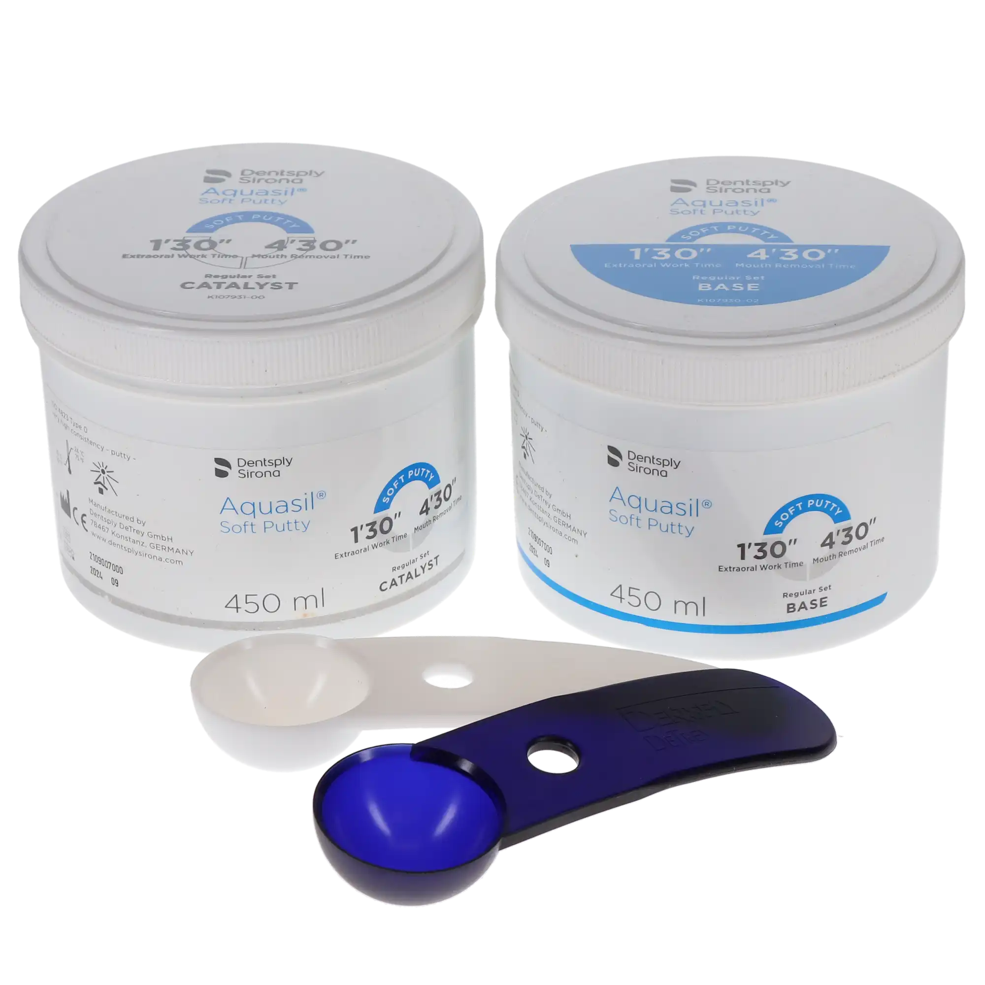Aquasil Soft Putty Regular Set, Standard Pack, 450 mL/670 g Base and Catalyst, 2 Putty Scoops thumbnail 2