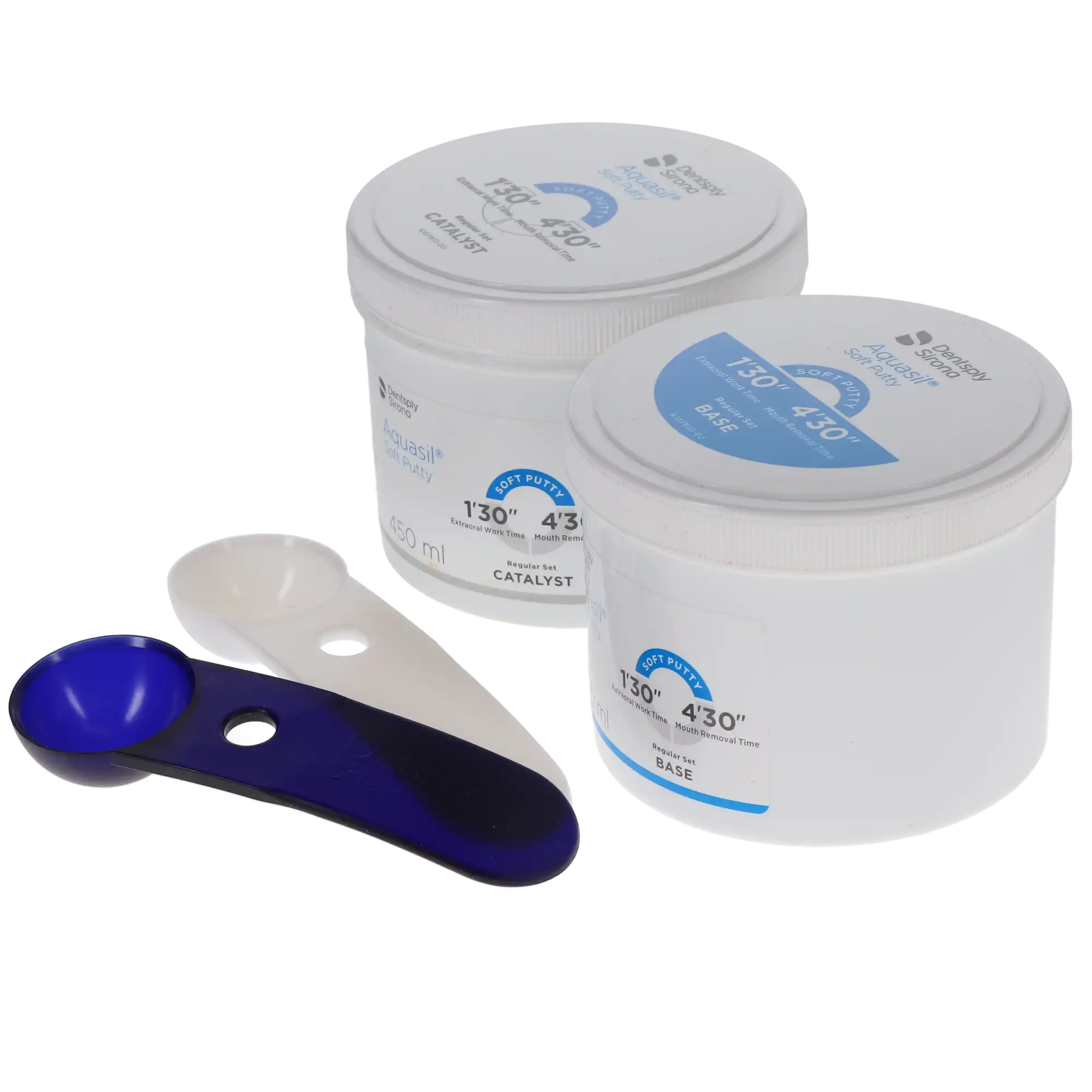 Aquasil Soft Putty Regular Set, Standard Pack, 450 mL/670 g Base and Catalyst, 2 Putty Scoops thumbnail 3