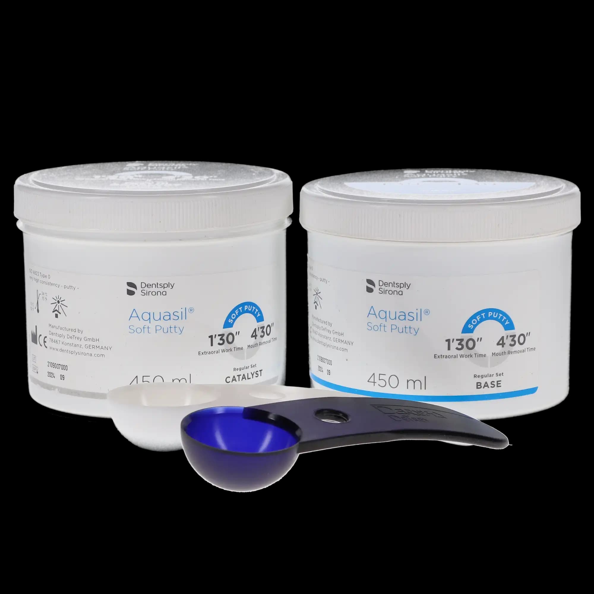 Aquasil Soft Putty Regular Set, Standard Pack, 450 mL/670 g Base and Catalyst, 2 Putty Scoops thumbnail 5
