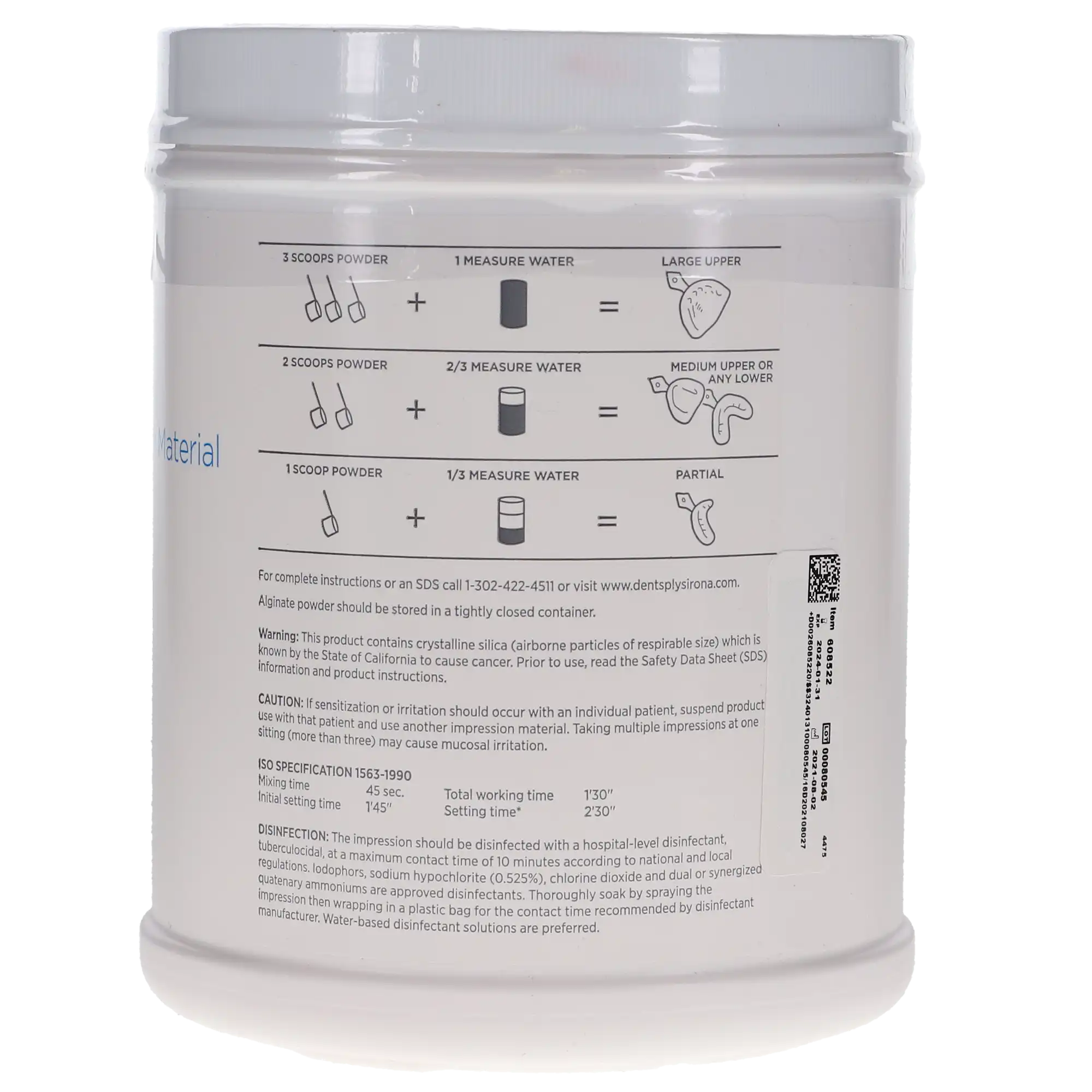 Jeltrate Alginate Fast Set, 1 lb Can, 9/Box thumbnail 3