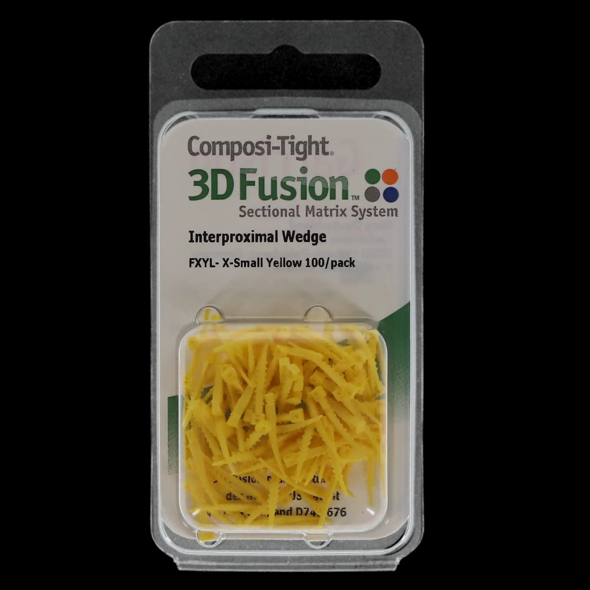 Composi-Tight 3D Fusion Wedge Bulk Refill, Extra Small, Yellow, 100/Pk, FXYL thumbnail 8