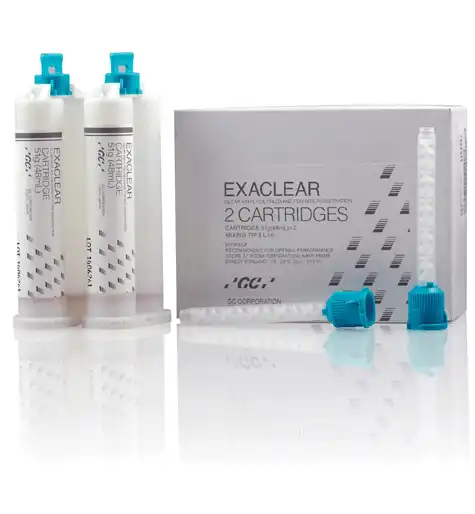 GC America EXACLEAR™ Clear VPS Bite Registration Material, 48 ml Cartridges, 2/Pk, 008482 thumbnail 2