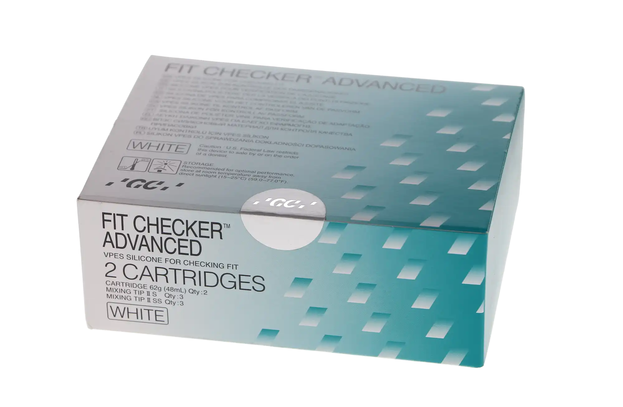 GC America Fit Checker Advanced Cartridge Package, White, 2 x 48 mL, 004904 thumbnail 5