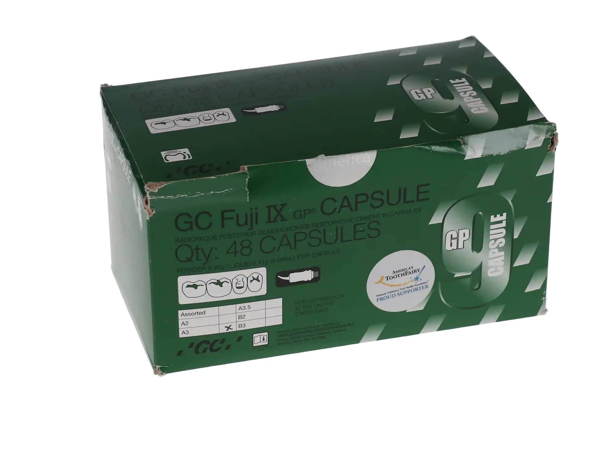 Fuji IX GP Glass Ionomer Restorative, Self-Cure, Regular Set, Capsule Refill, 0.14 ml, Shade A3, 48/Pk thumbnail 4