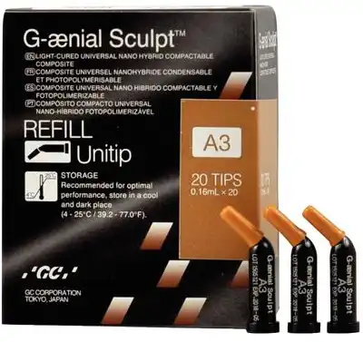 G-aenial Sculpt Universal Composite Unitip Refill, Shade A3, 0.16 mL Tips, 20/Box, 009171 thumbnail 7