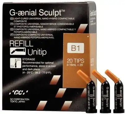 G-aenial Sculpt Universal Composite, Unitip Refill, Shade B1, 0.16 mL, 20 Tips/Pk, 009174 thumbnail 7