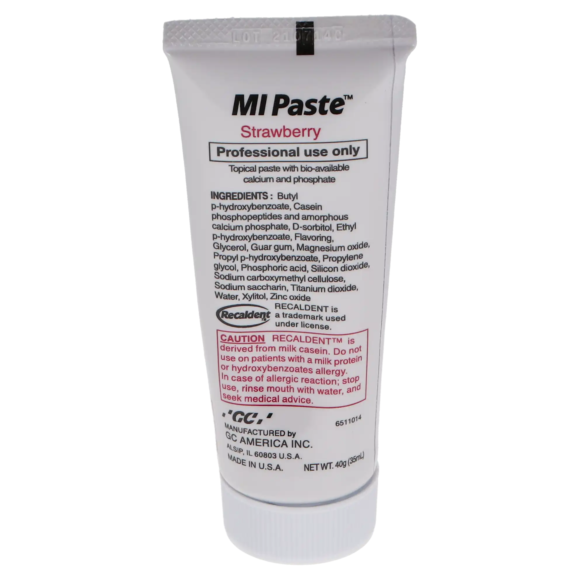 MI Paste Strawberry Topical Tooth Crème, 40 g Tubes, 10/Box, 424505 thumbnail 3