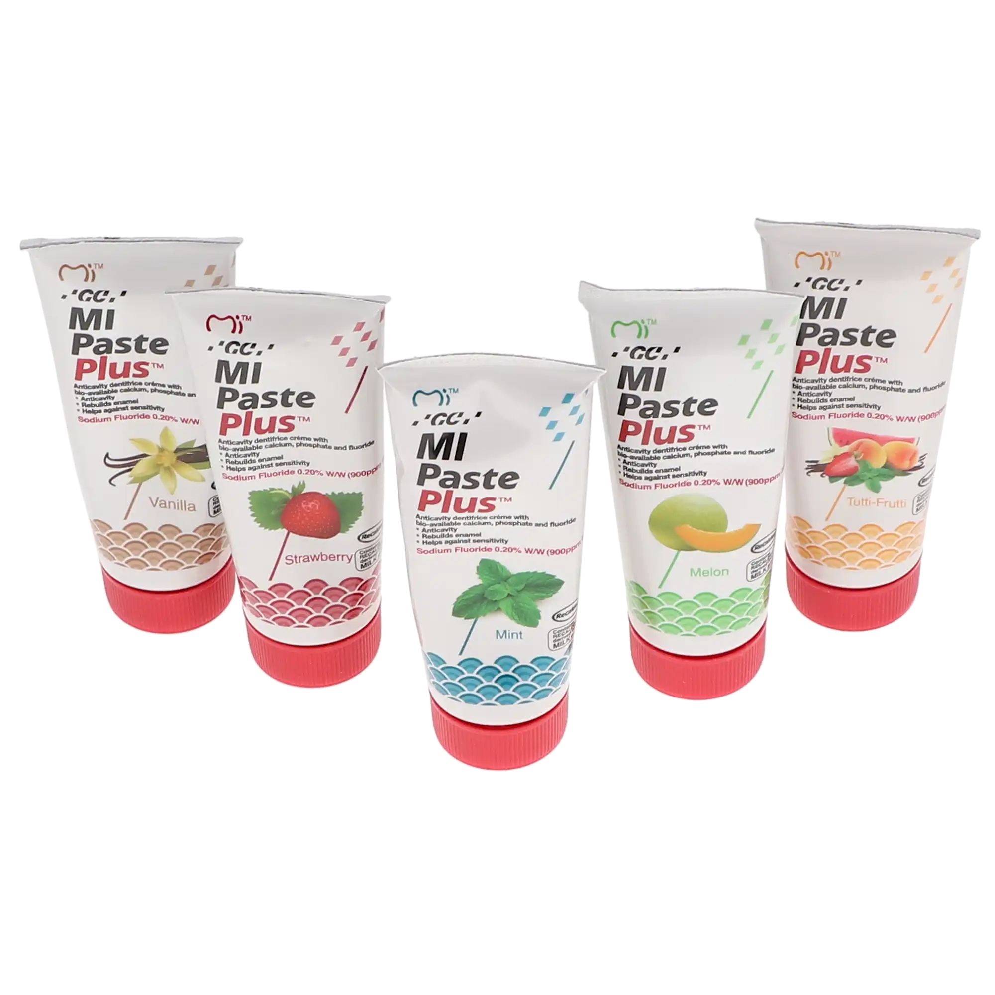 GC America MI Paste Plus Topical Tooth Crème with RECALDENT (CPP-ACP) and 900 ppm Fluoride, Assorted Flavors, 40 g Tubes, 10/Pk, 422614 thumbnail 9