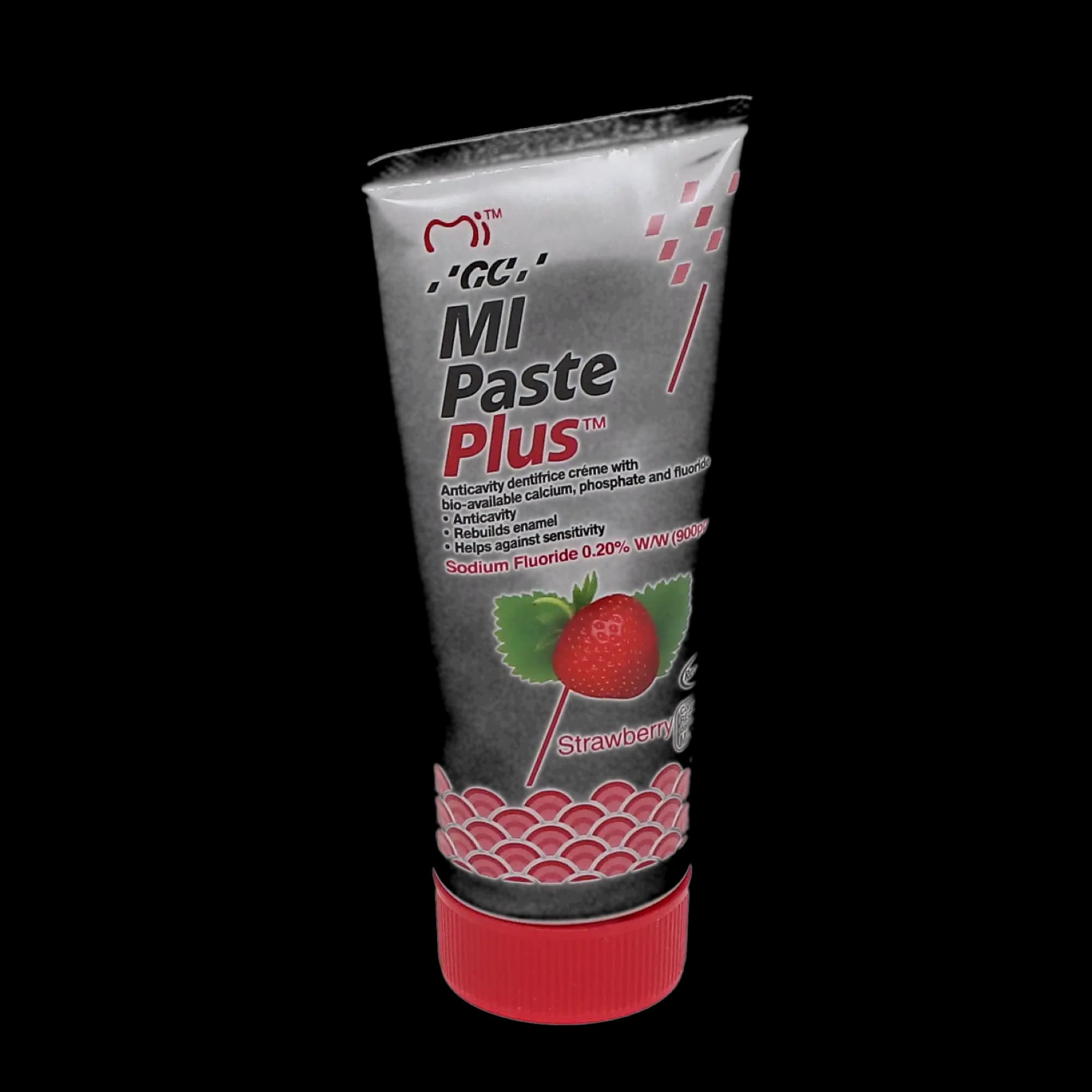 GC America MI Paste Plus Topical Tooth Crème with Fluoride, Strawberry, 40 g Tubes, 10/Box, 422886 thumbnail 2