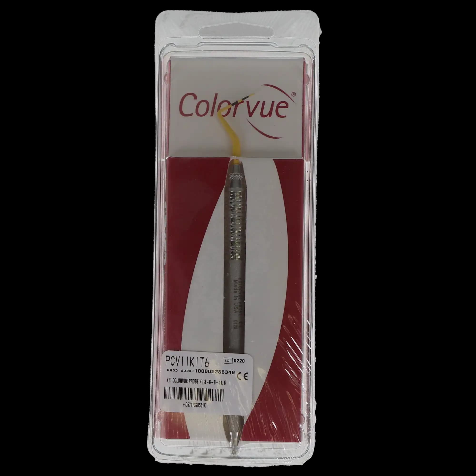 Hu-Friedy Colorvue Perio Probe Kit #11, 3-6-8-11mm, 6 Tips + 1 Satin Steel Handle, PCV11KIT6 thumbnail 5