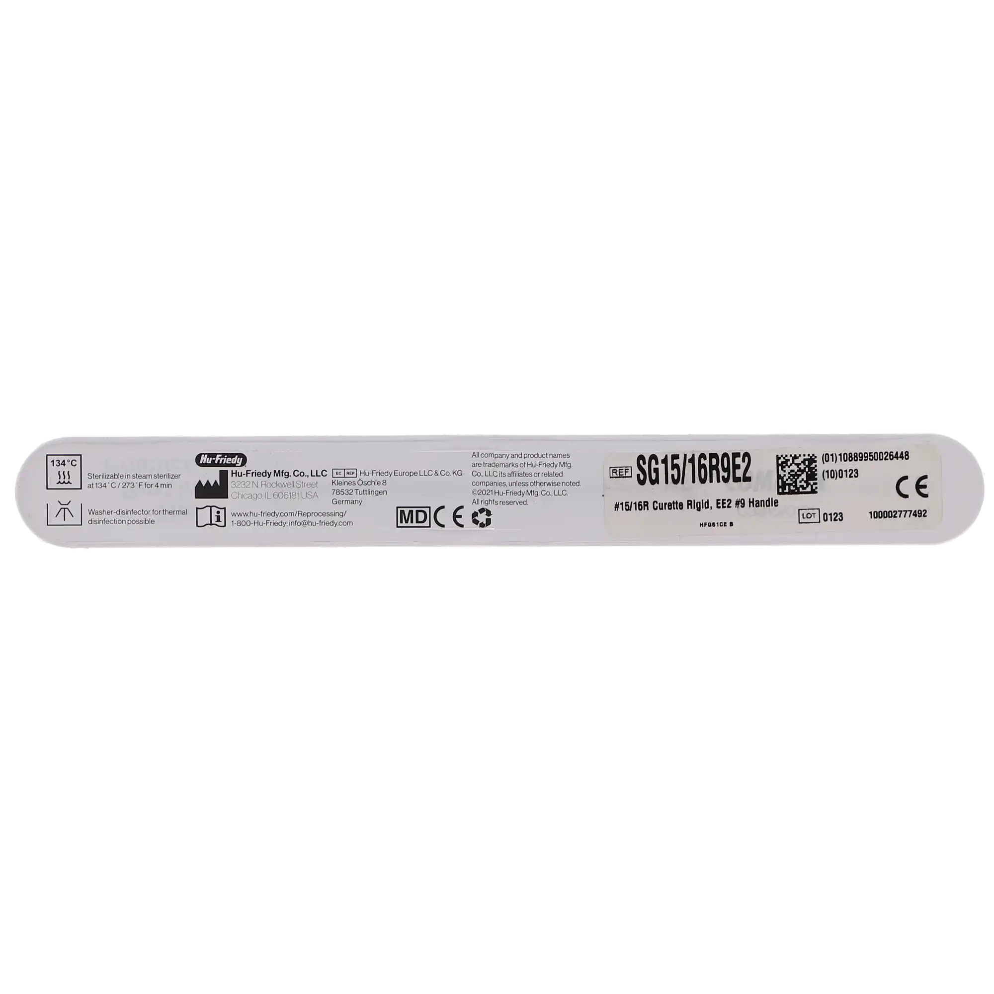 Hu-Friedy EverEdge 2.0 Gracey Curette 15/16 Rigid, Double-Ended, #9 Handle, SG15/16R9E2 thumbnail 4