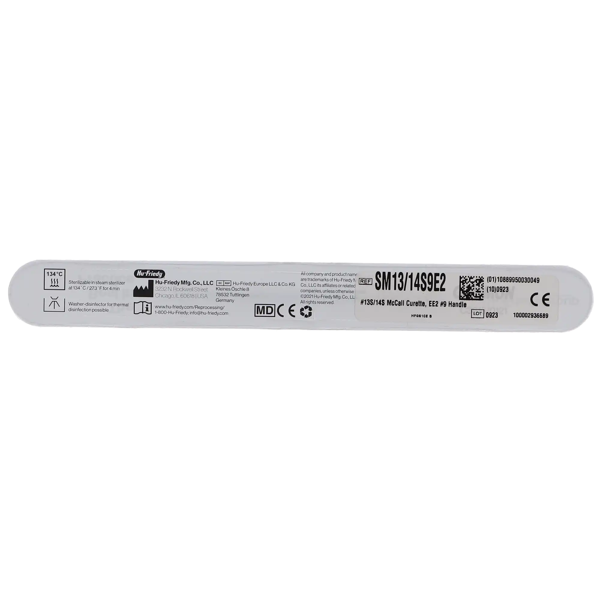 Hu-Friedy McCall 13S/14S Pointed Curette, Double-Ended, #9 EverEdge 2.0 Handle, SM13/14S9E2 thumbnail 5